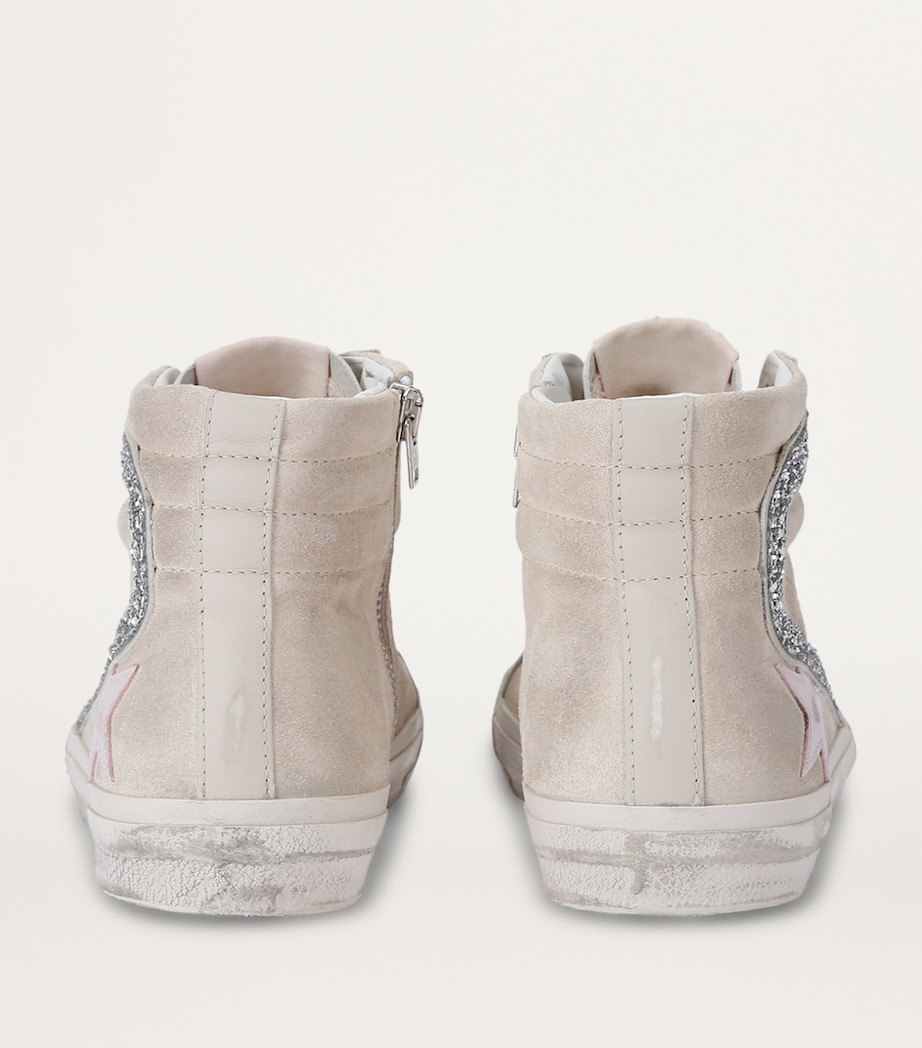 Leather Slide High-Top Sneakers OTHER Image 2