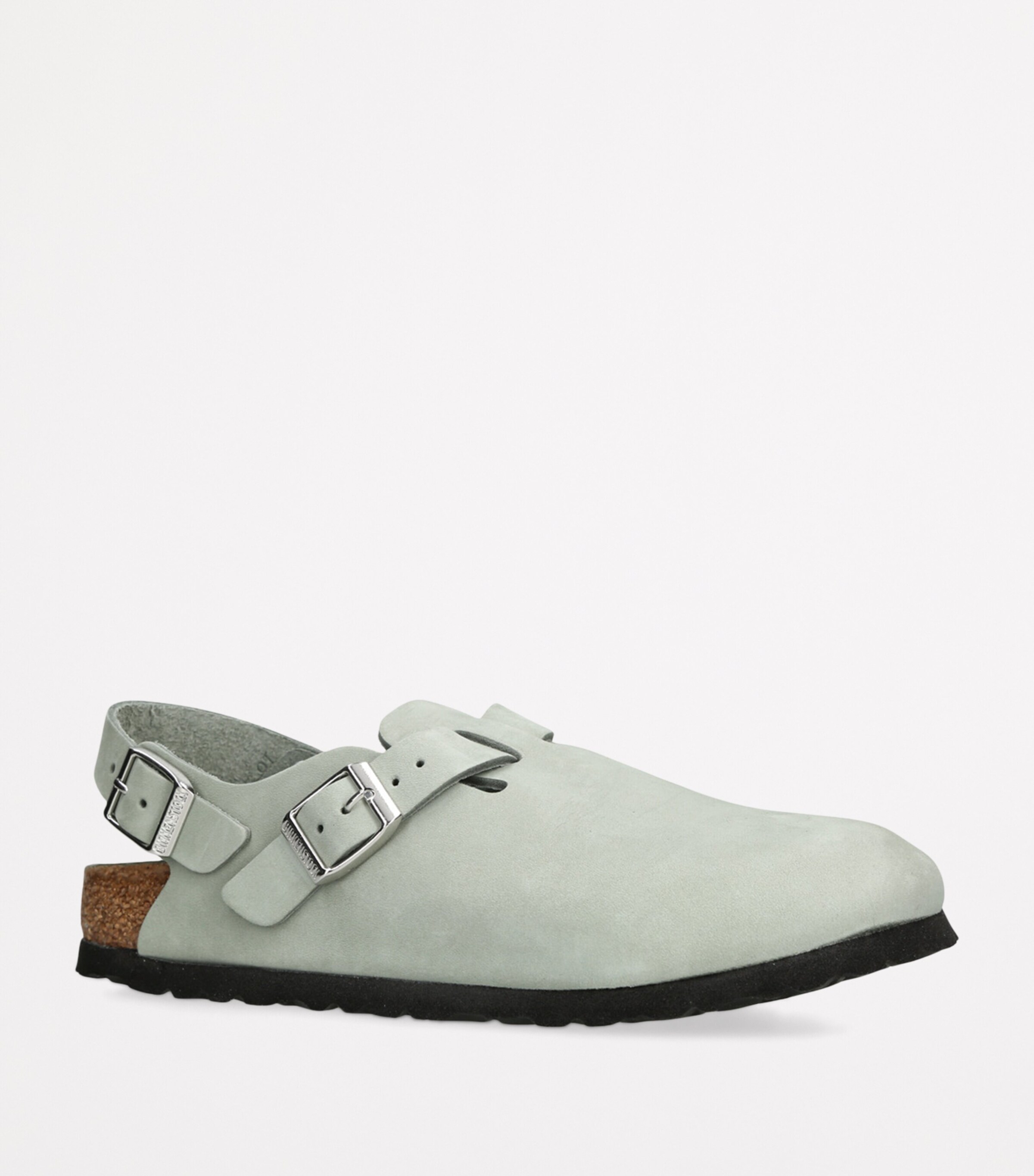 Suede Tokio Clogs PALE GREEN Image 3
