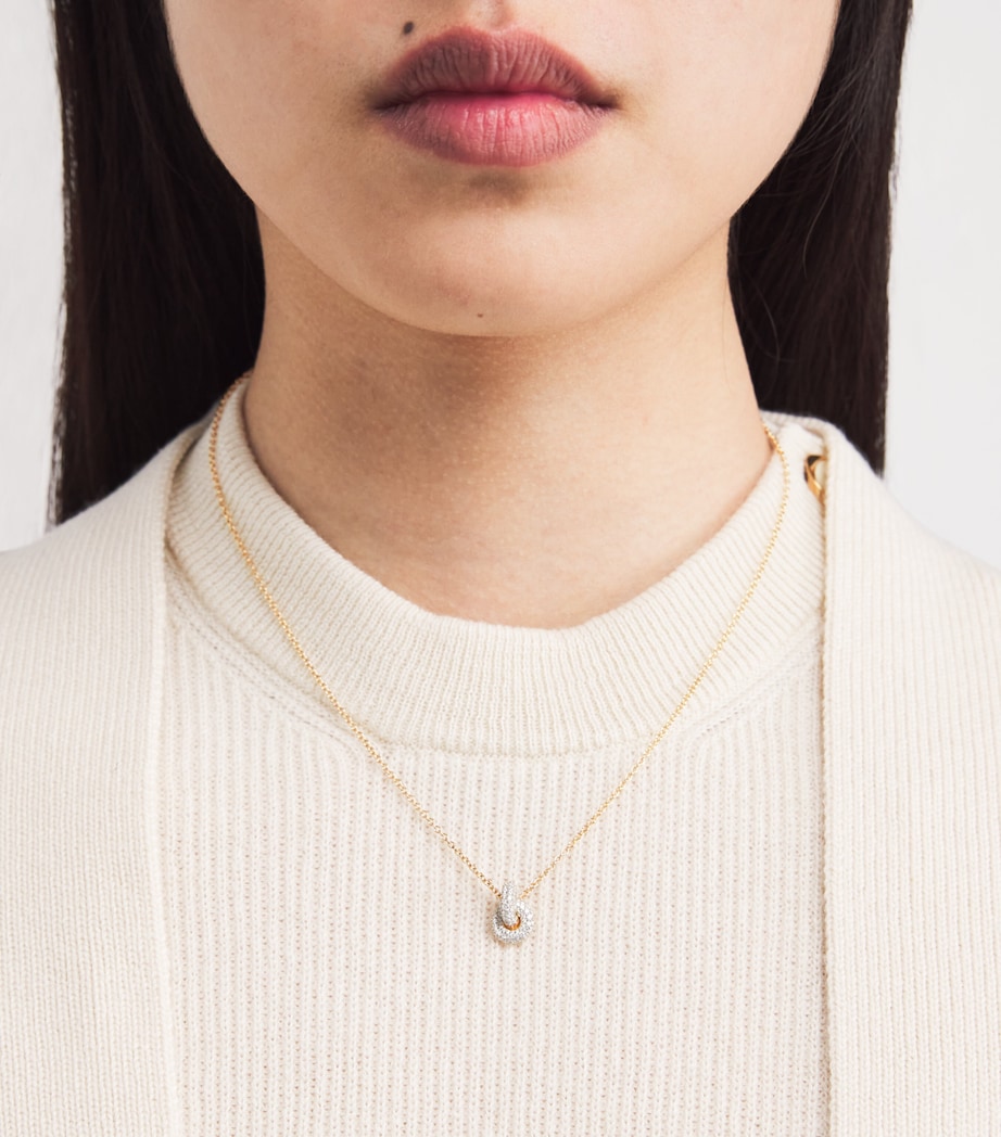 Yellow Gold and Diamond Legacy Knot Necklace YELLOW GOLD Image 2