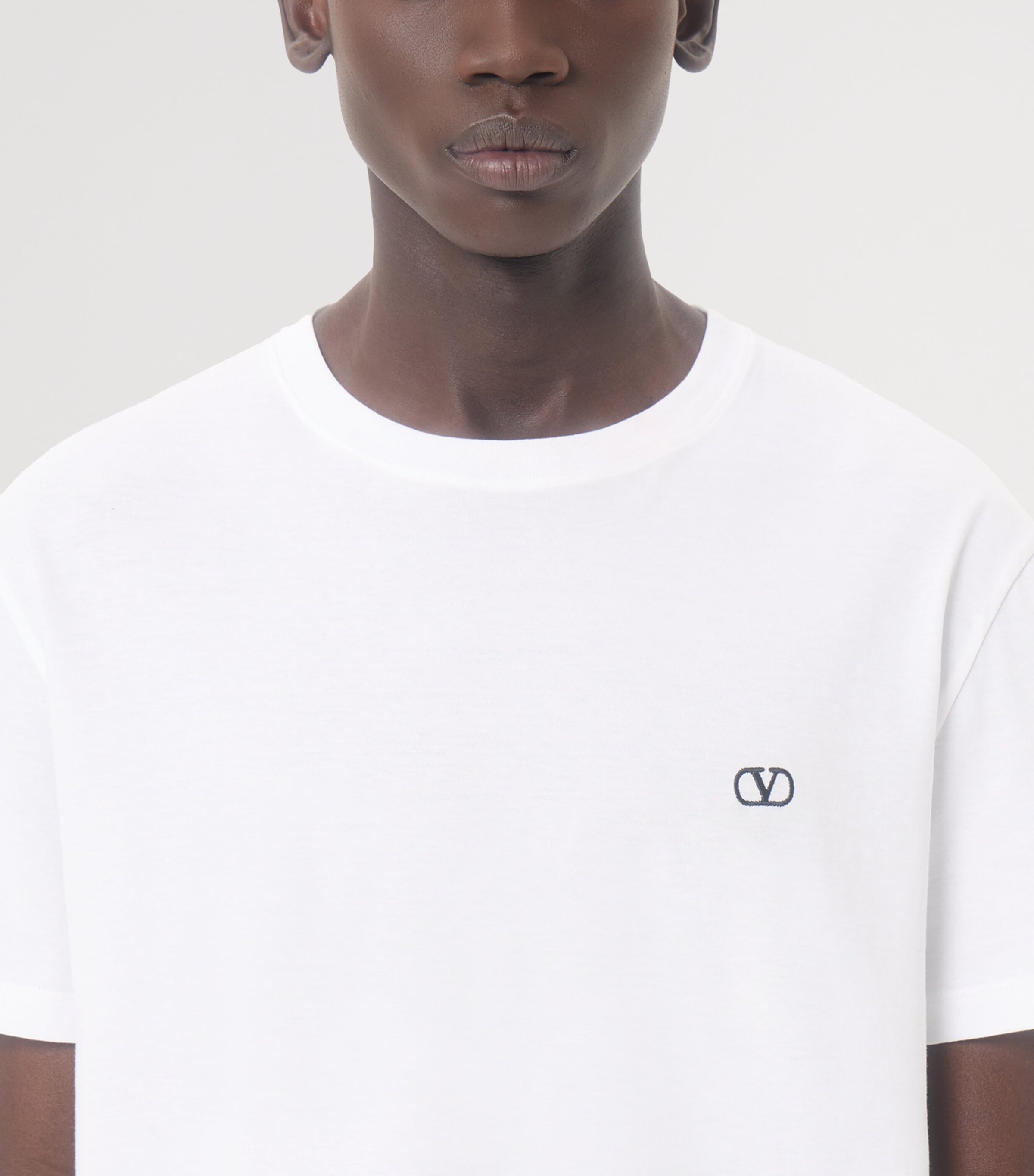 Valentino Mens Cotton VLogo T-Shirt Image 6