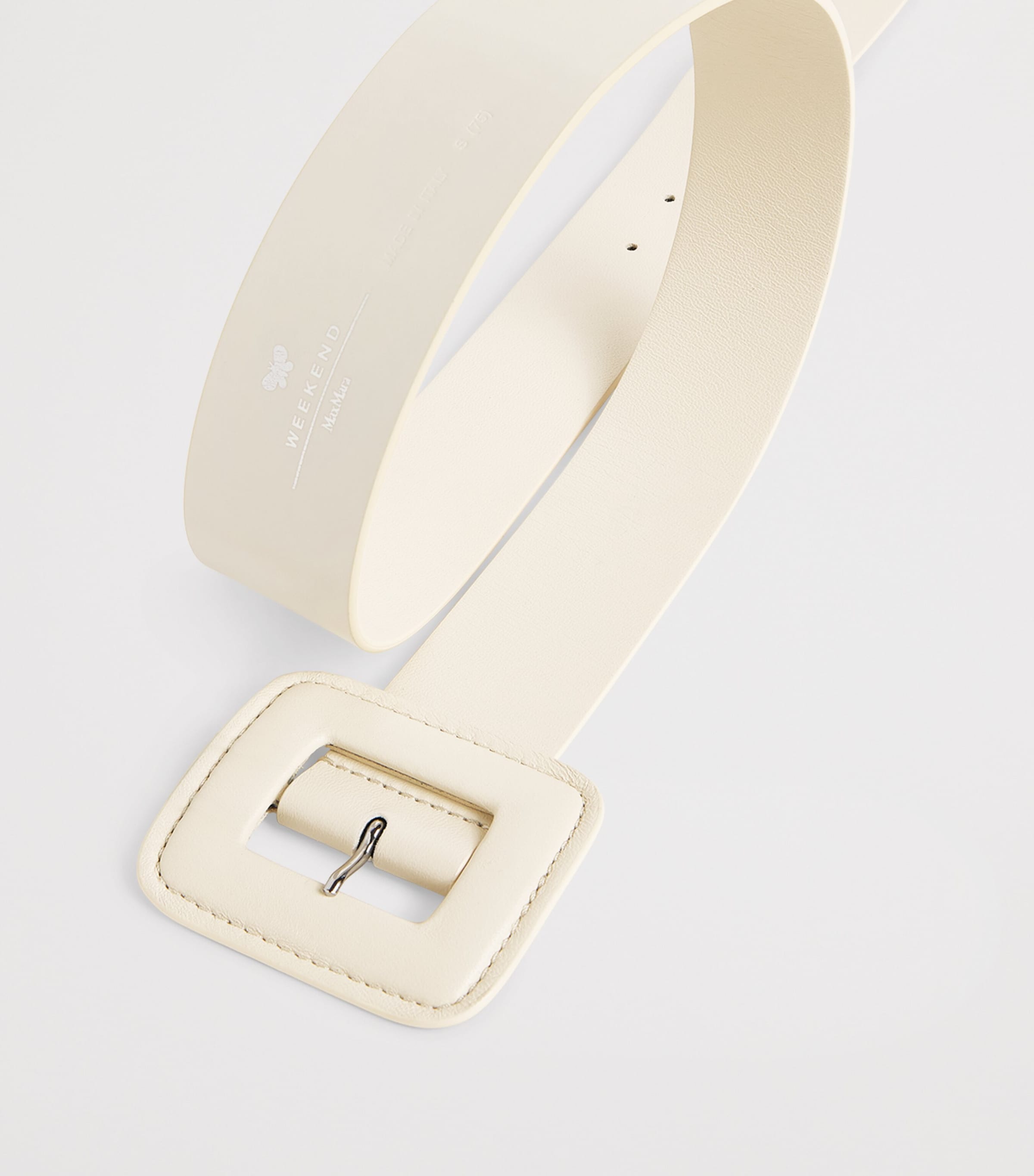 Nappa Leather Tonal Belt IVORY Image 5