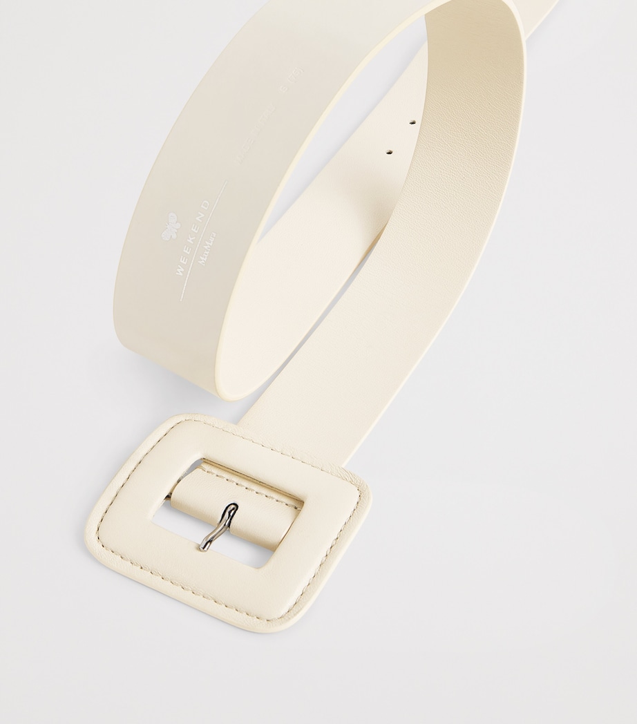 Nappa Leather Tonal Belt IVORY Image 5