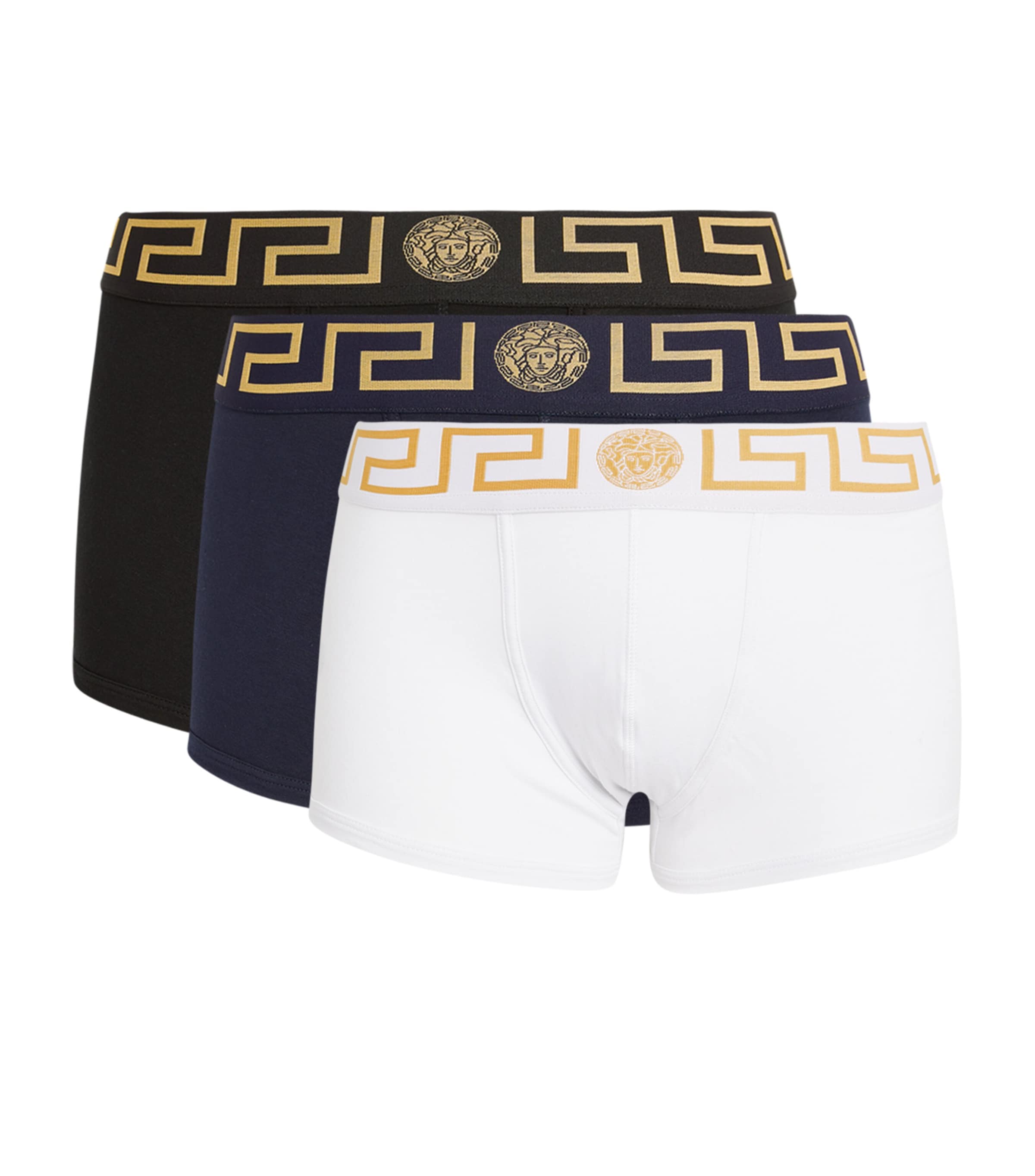 Versace Iconic Greca Trunks In Black