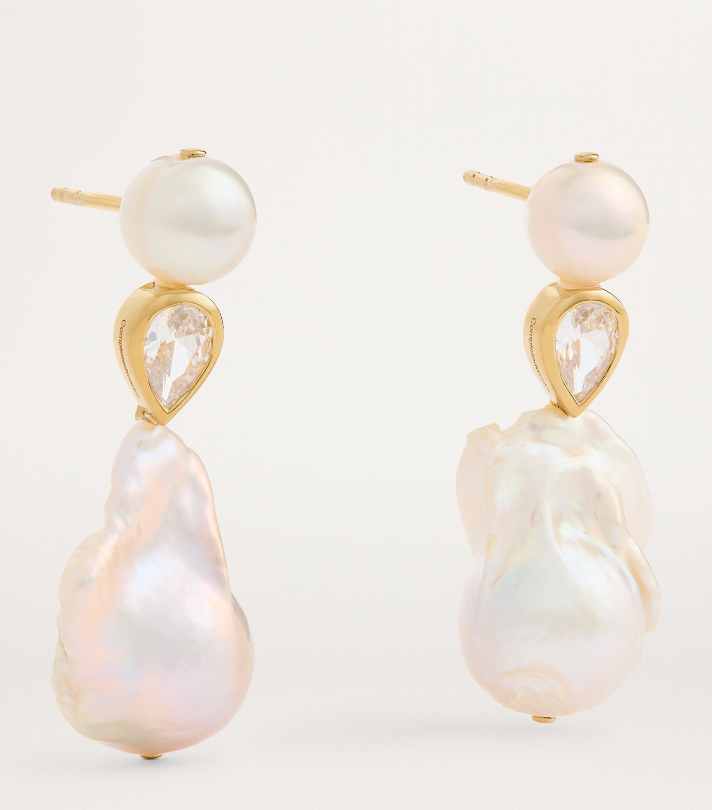 Completedworks Gold Vermeil, Crystal and Pearl Pulp Earrings