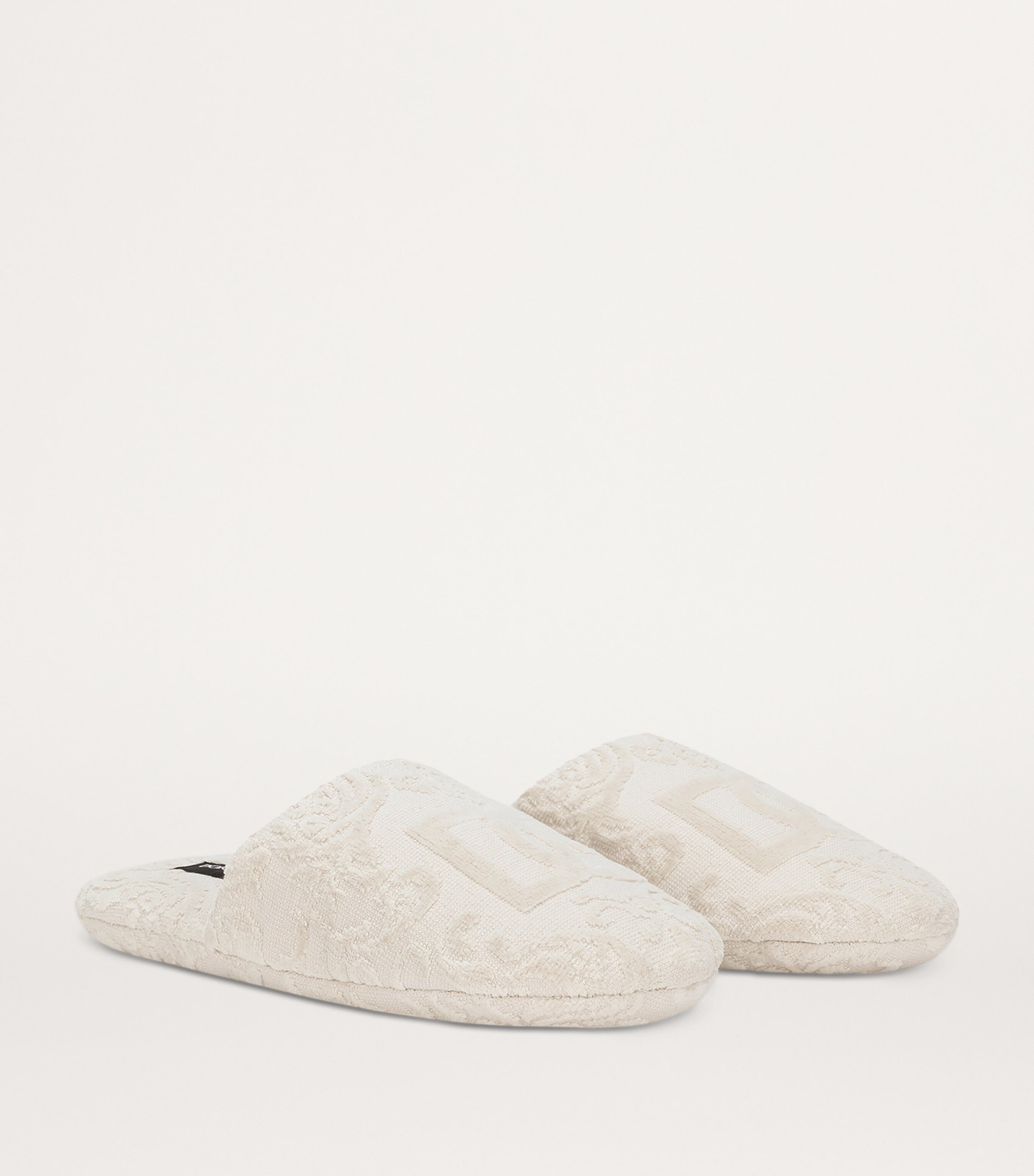 Dolce&Gabbana Casa Terry Cotton DG Slippers Beige Image 2
