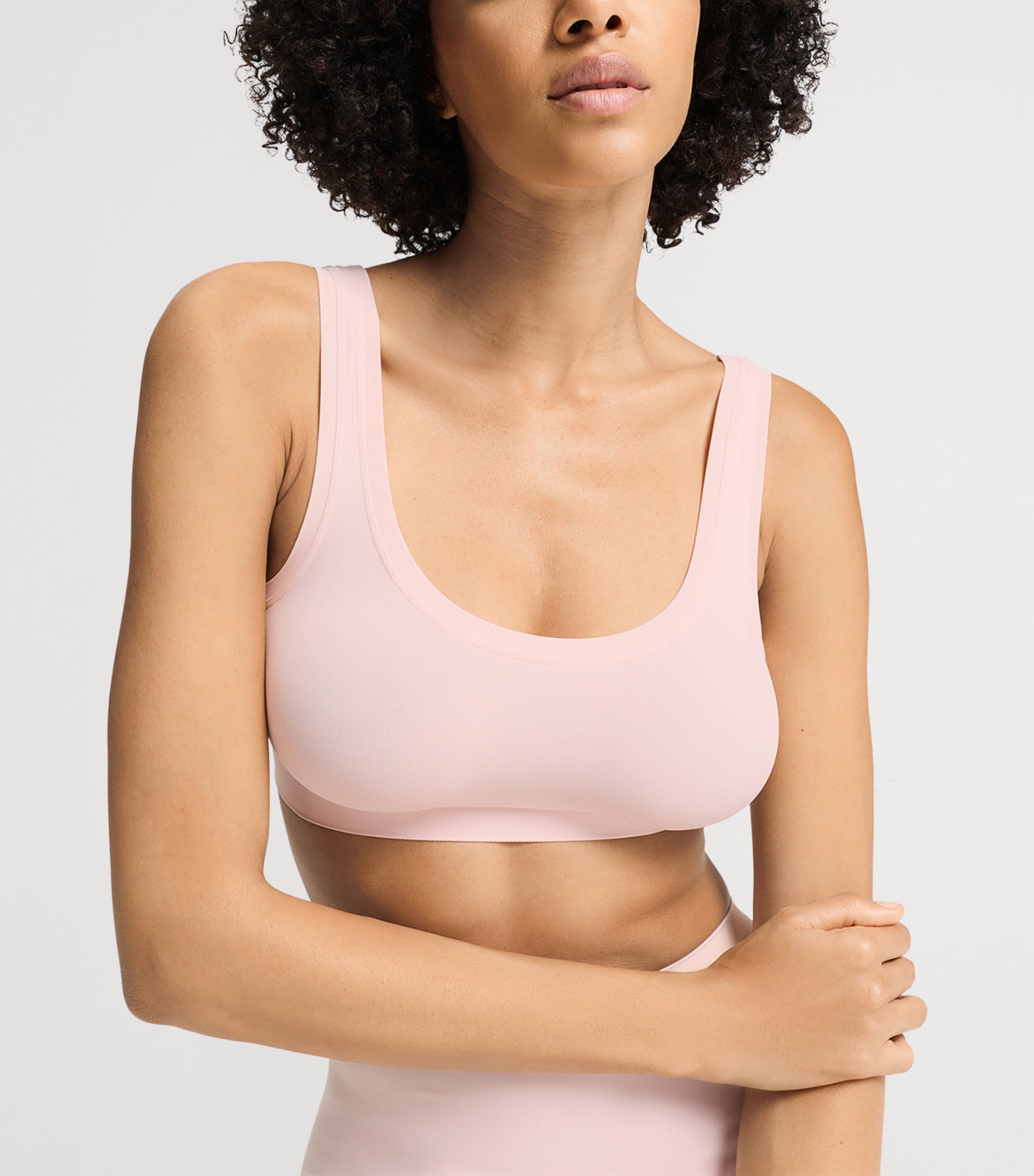 Hanro Womens Touch Feeling Padded Crop Top Rosewater Image 6