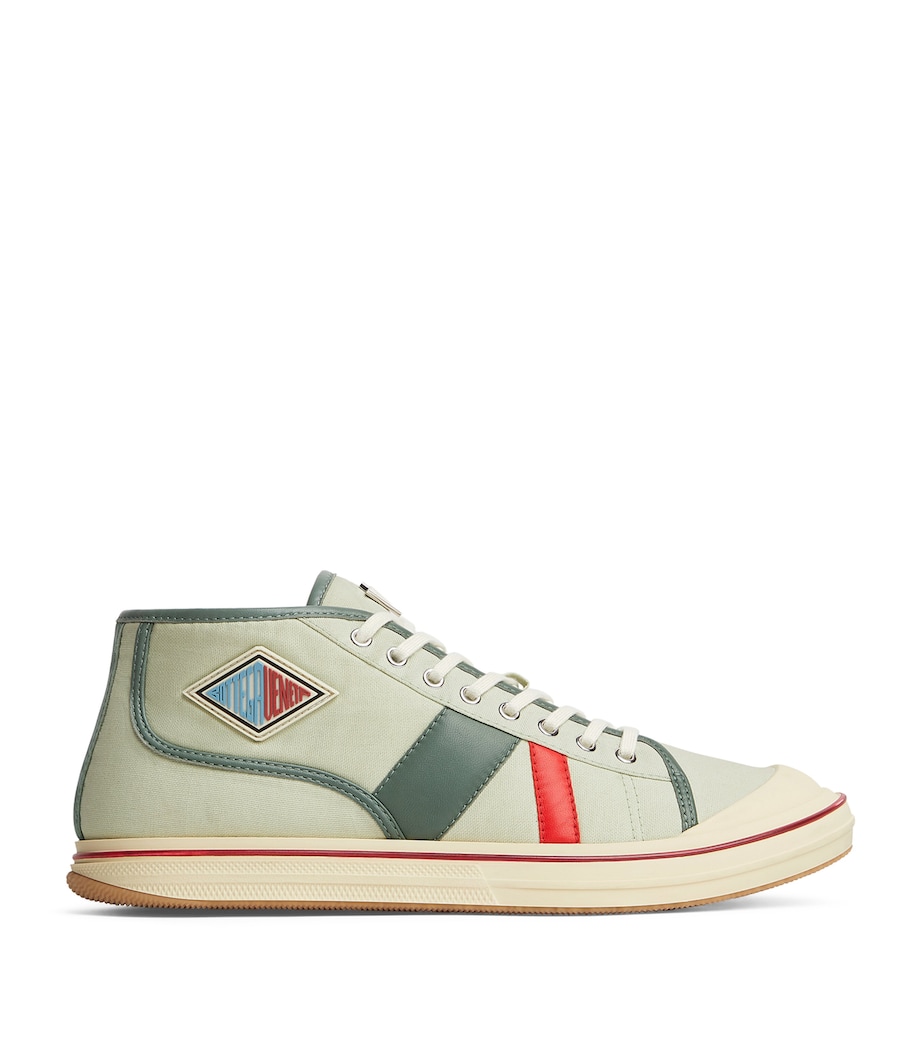 Canvas Leather-Trim Eliot Sneakers 3030 Image 1