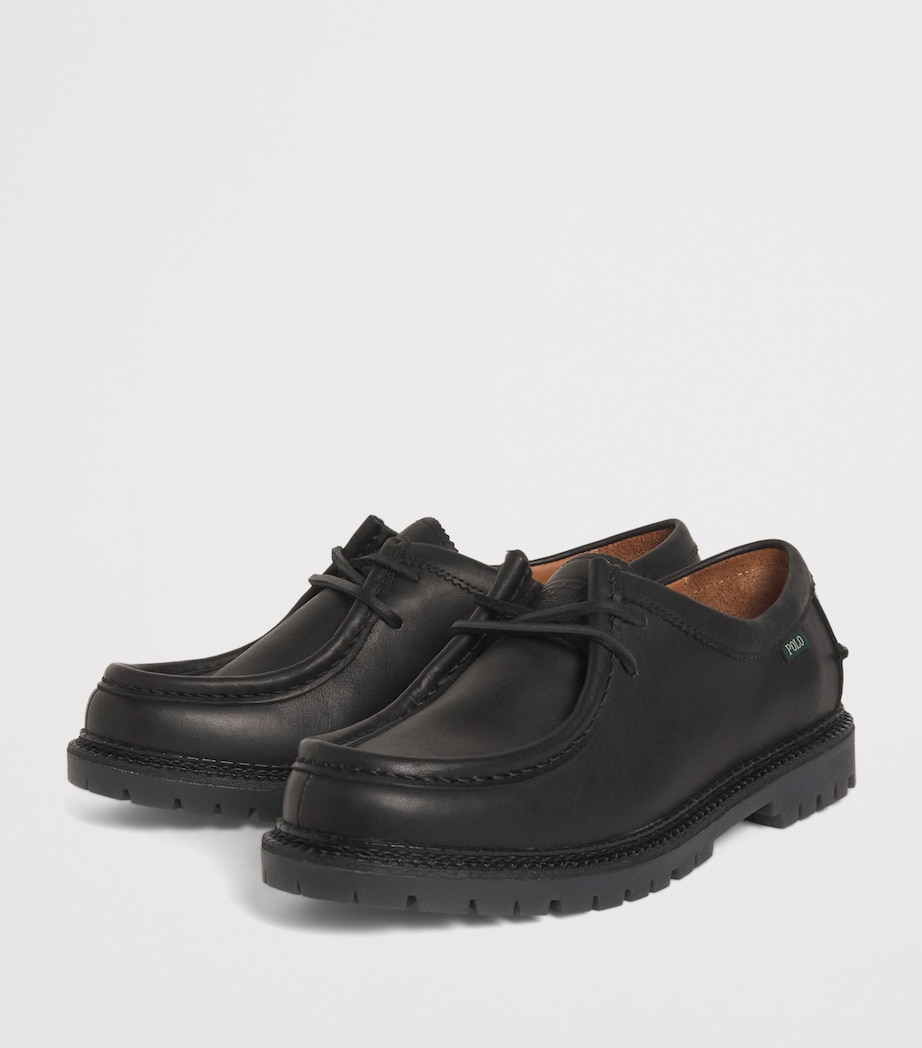 Oiled Leather Moc-Toe Jett Shoes 001 BLACK Image 3