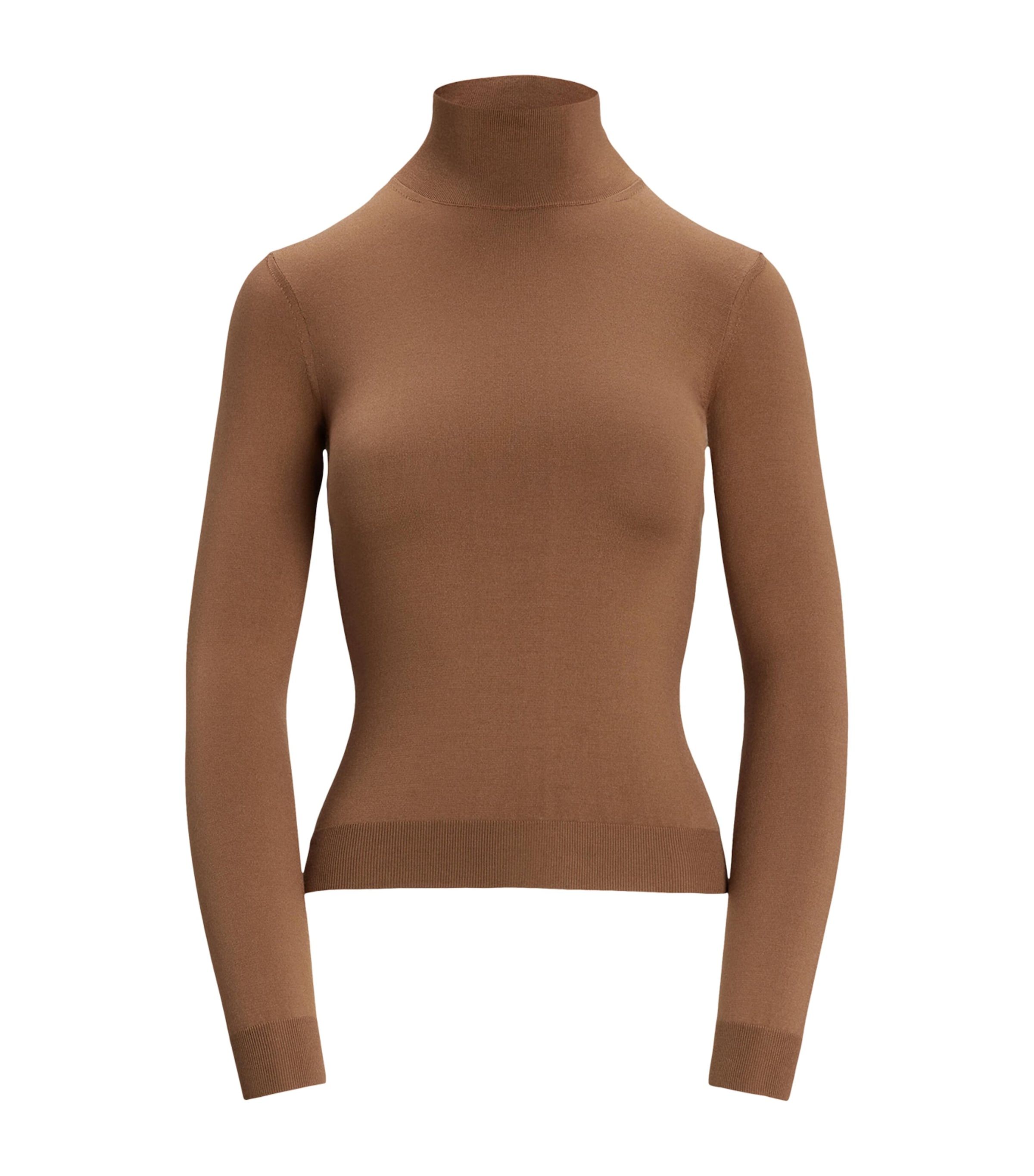 Silk-Blend Rollneck Sweater LIGHT TOFFEE Image 1
