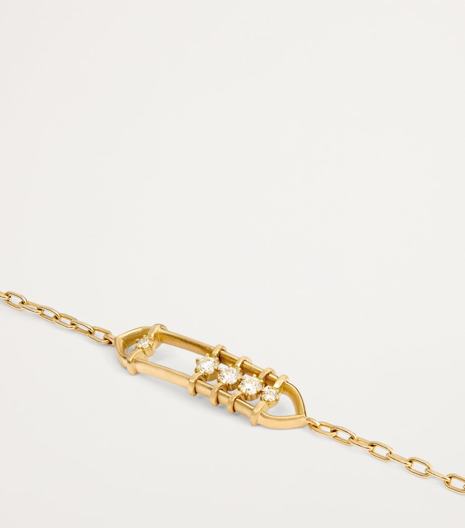 Jade Trau Yellow Gold and Diamond Penelope Bracelet Yellow Gold Image 3
