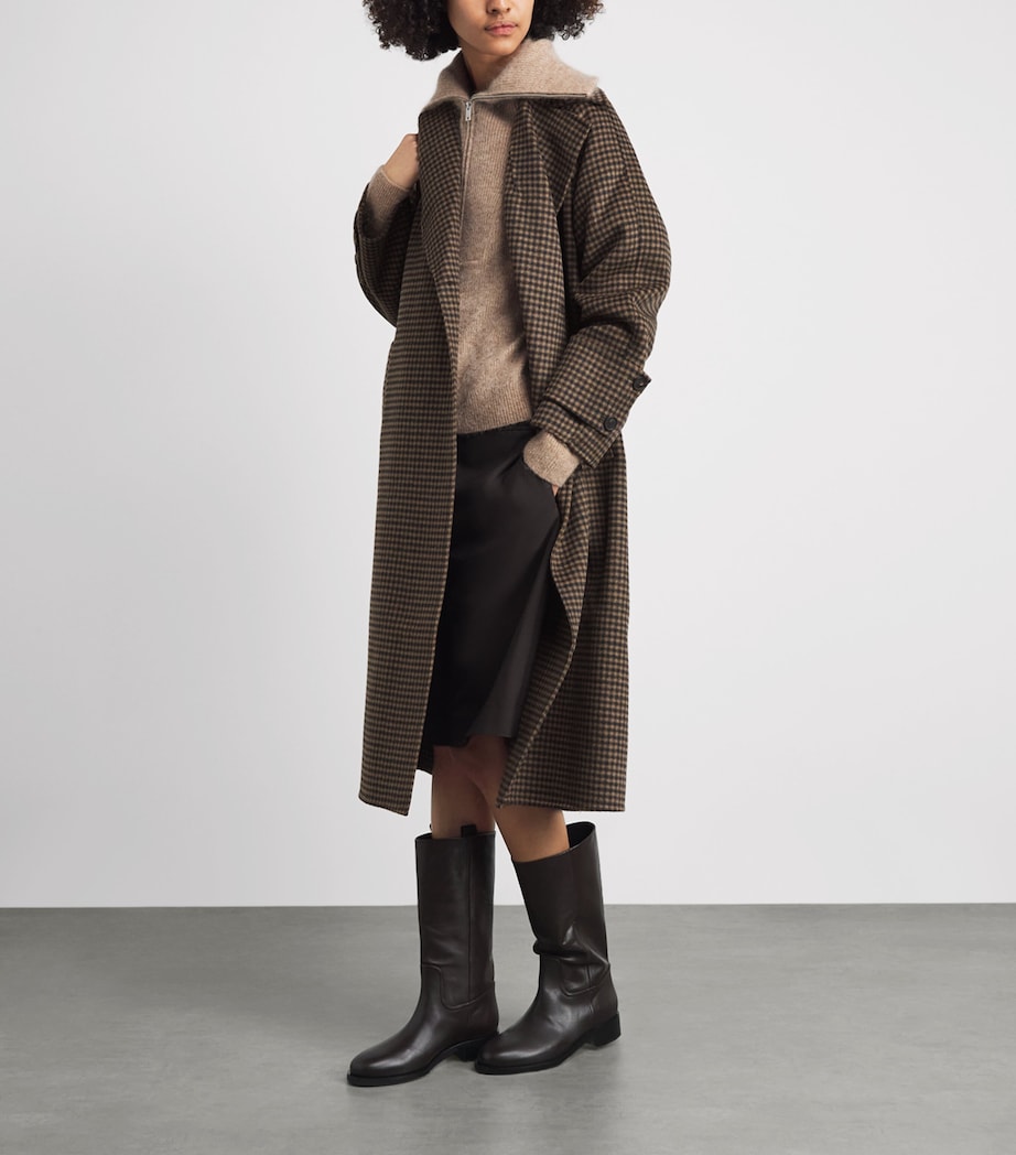 Claudie Pierlot Womens Wool-Blend Belted Coat Dual Color Image 2