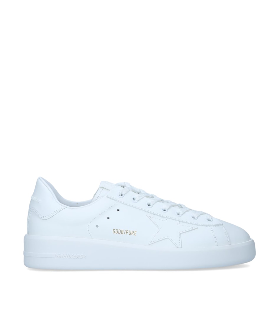 Golden Goose Leather Purestar Low-Top Sneakers White Image 1