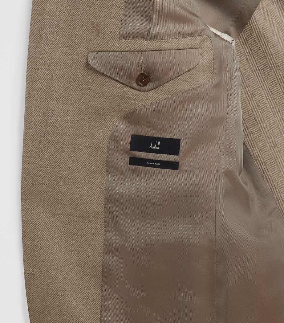 Wool Flannel Herringbone Bourdon Blazer 105NATURAL Image 7