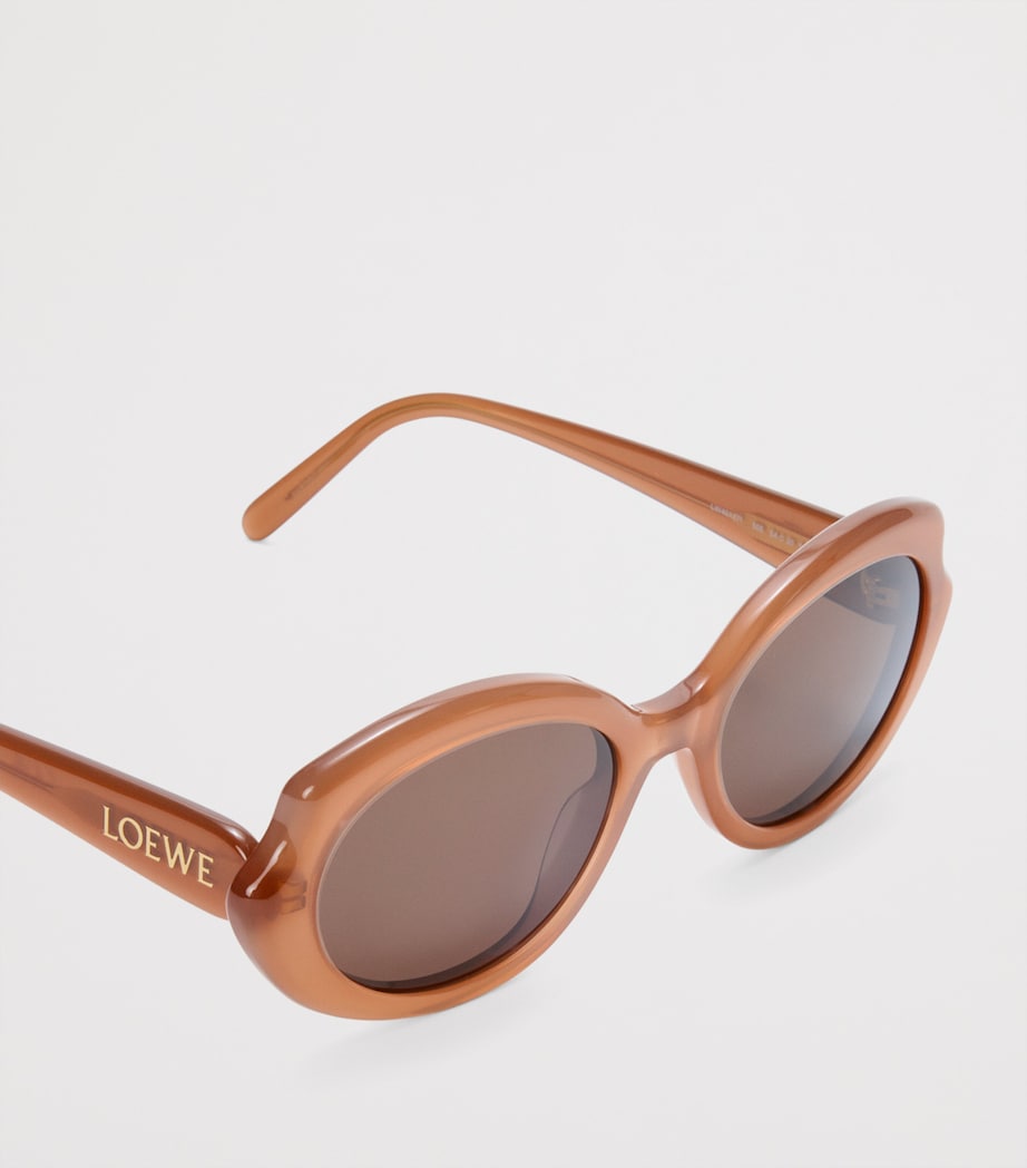 Mini Oval Slim Sunglasses MILKY CARAMEL Image 4