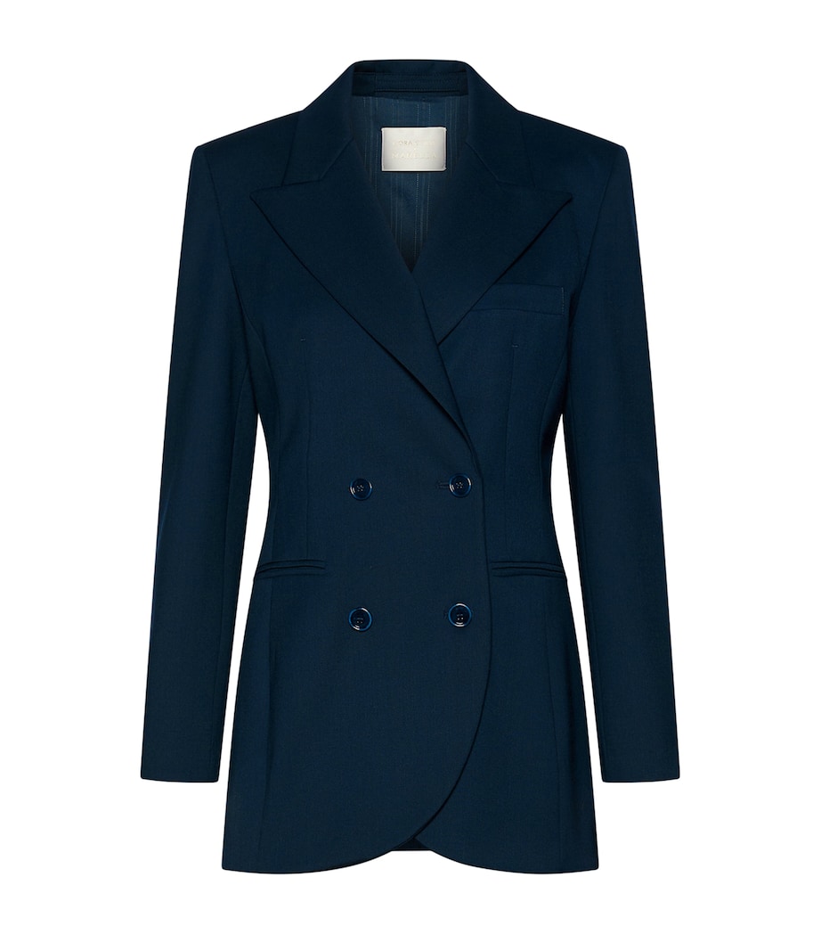 Marella Womens Double-Breasted Blazer Navy Image 1