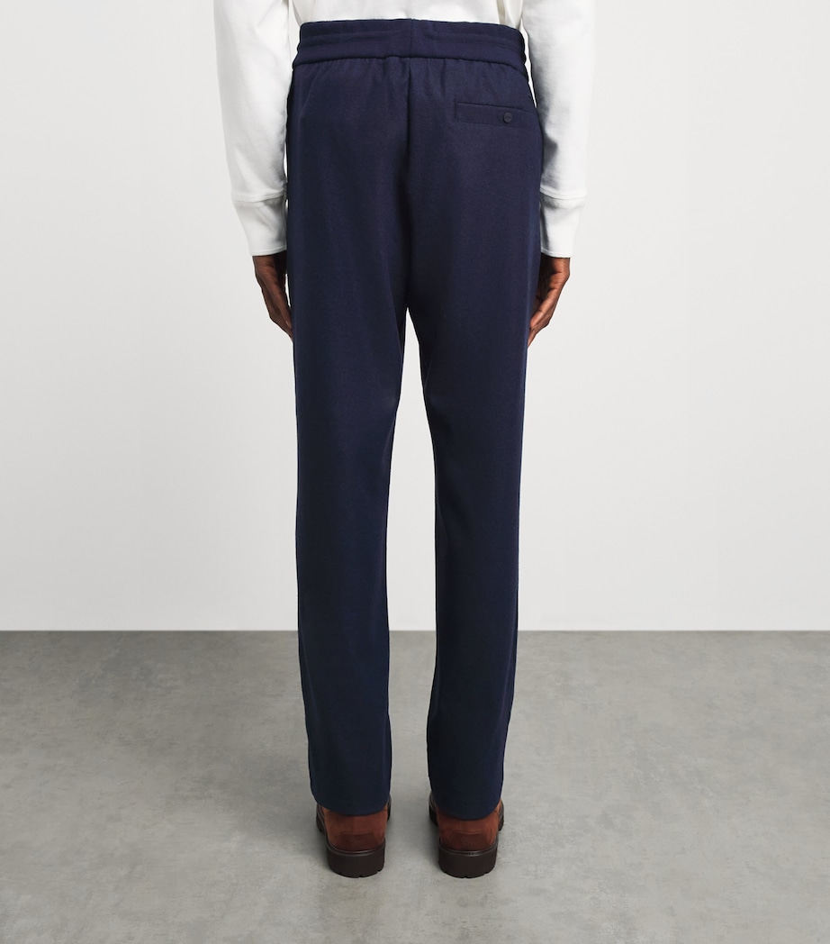 Herno Mens Double Jersey Straight Trousers Blu Navy Image 5