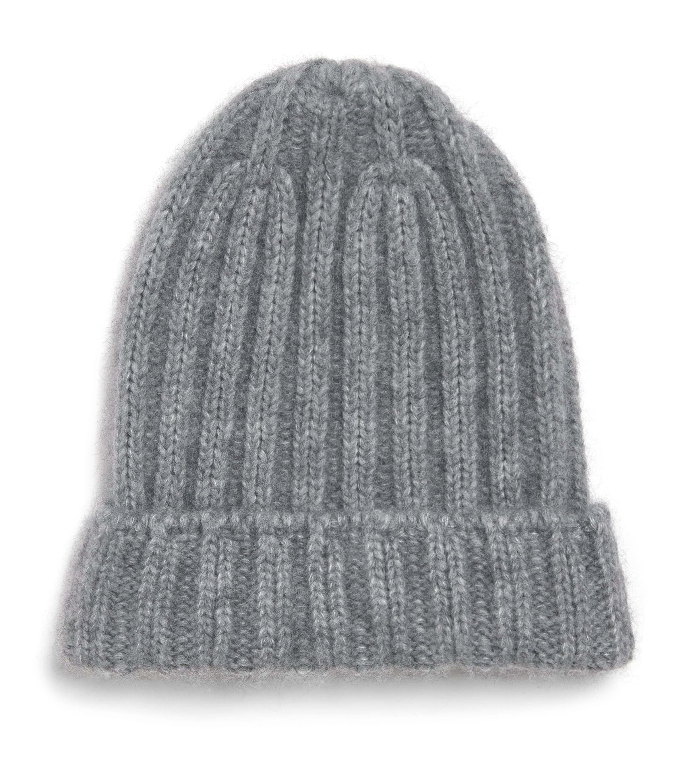 Johnstons Of Elgin Cashmere-Silk Ribbed Beanie Cloud Klein Image 1