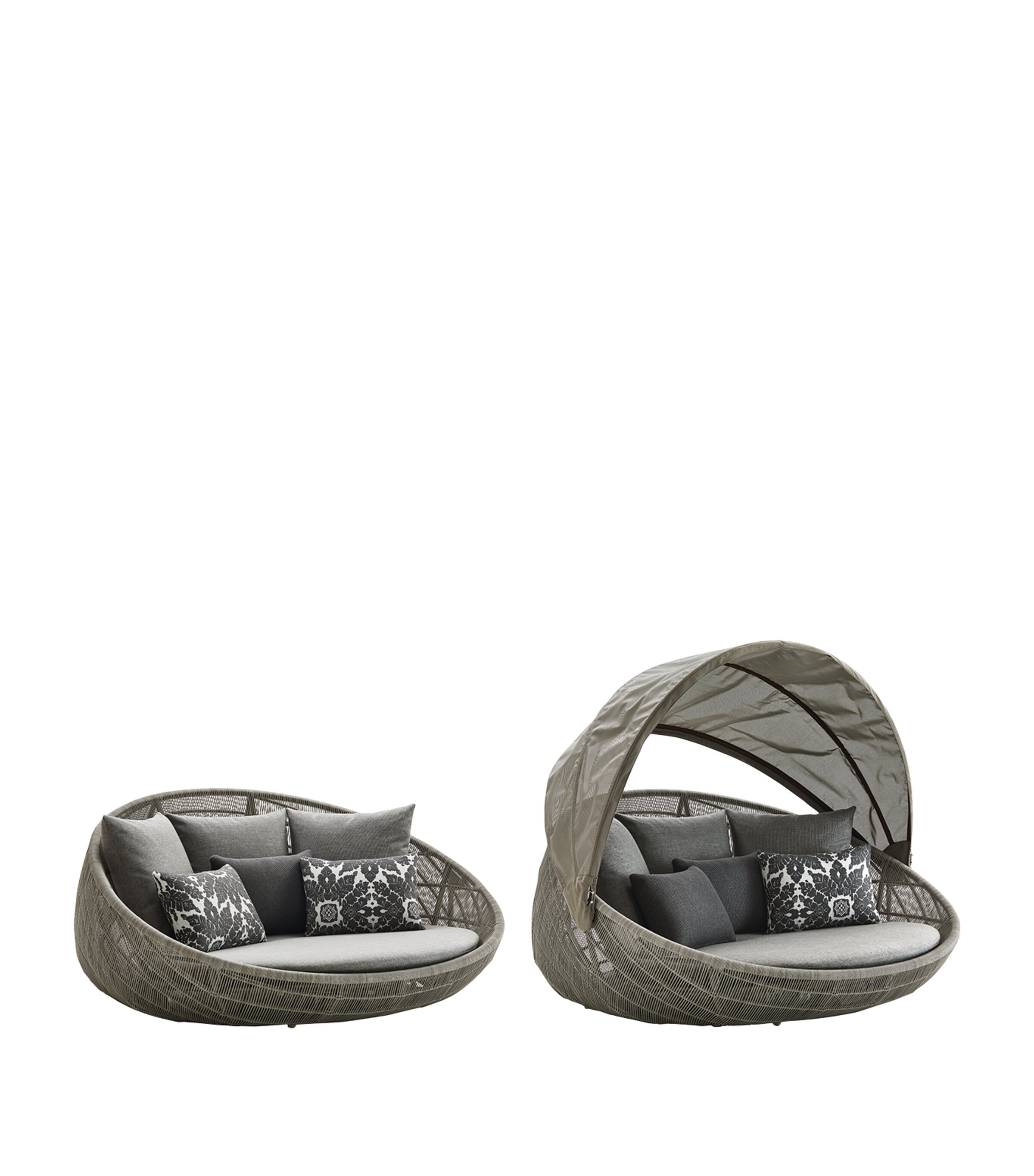 Canasta '13 Round Swivel 2-Seater Outdoor Sofa GREY Image 3