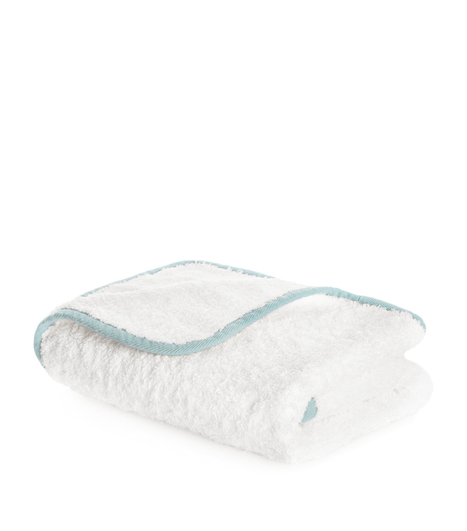 GRACCIOZA Egyptian Cotton Portobello Washcoth (30cm x 30cm) White/seamist Image 4