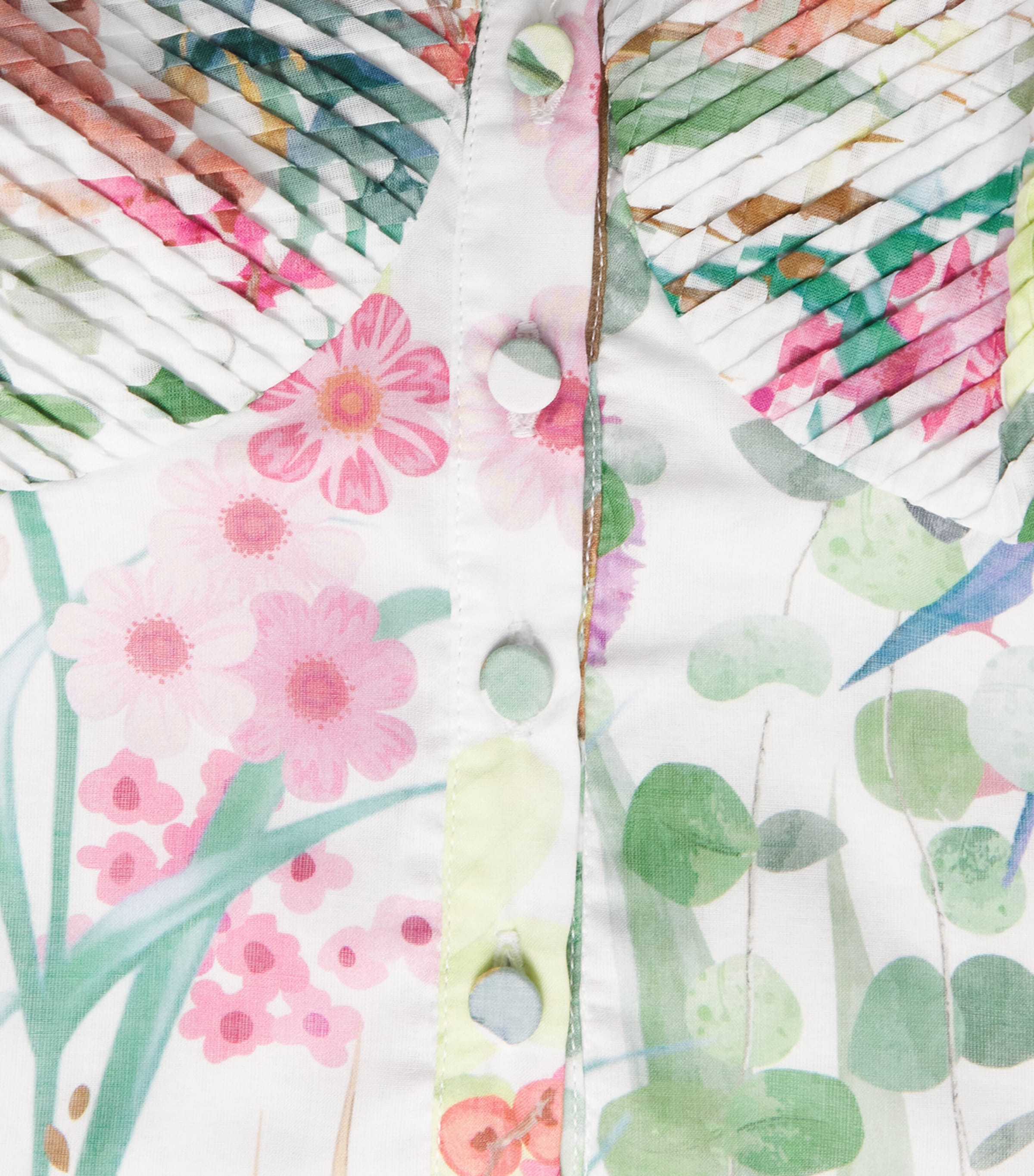 Cotton-Blend Cael Midi Dress WHITE LAGOON Image 5