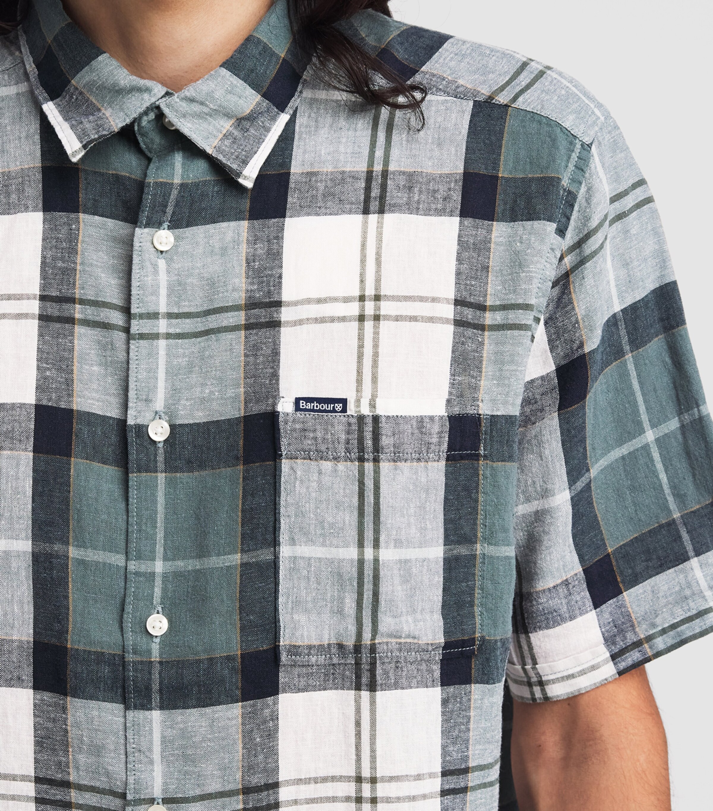 Barbour Mens Check Print Croft Shirt Meadow Brook Tartan Image 3