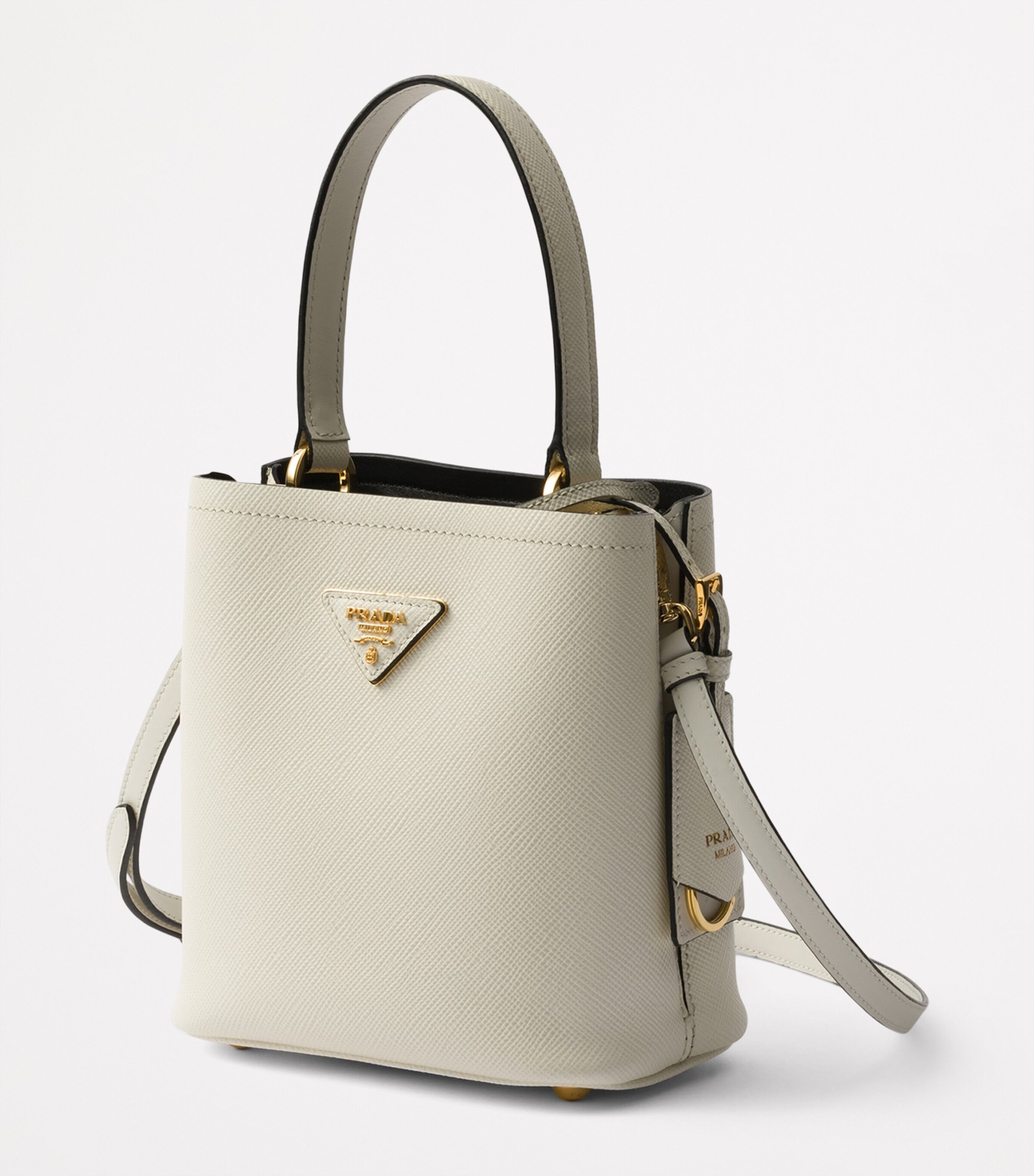 Prada Saffiano Leather Panier Top-Handle Bag Image 2
