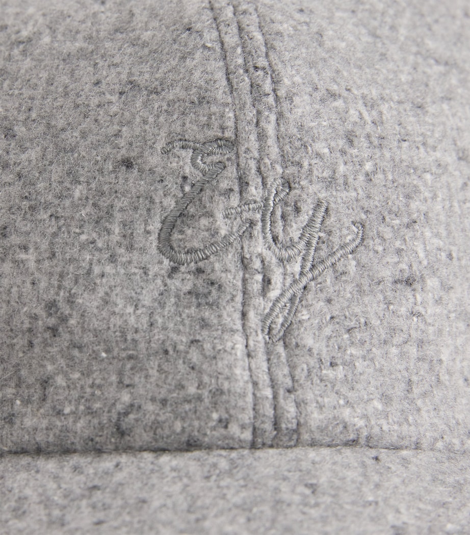 Cashmere-Silk Baseball Cap GRIGIO CHIARO MELANG Image 4