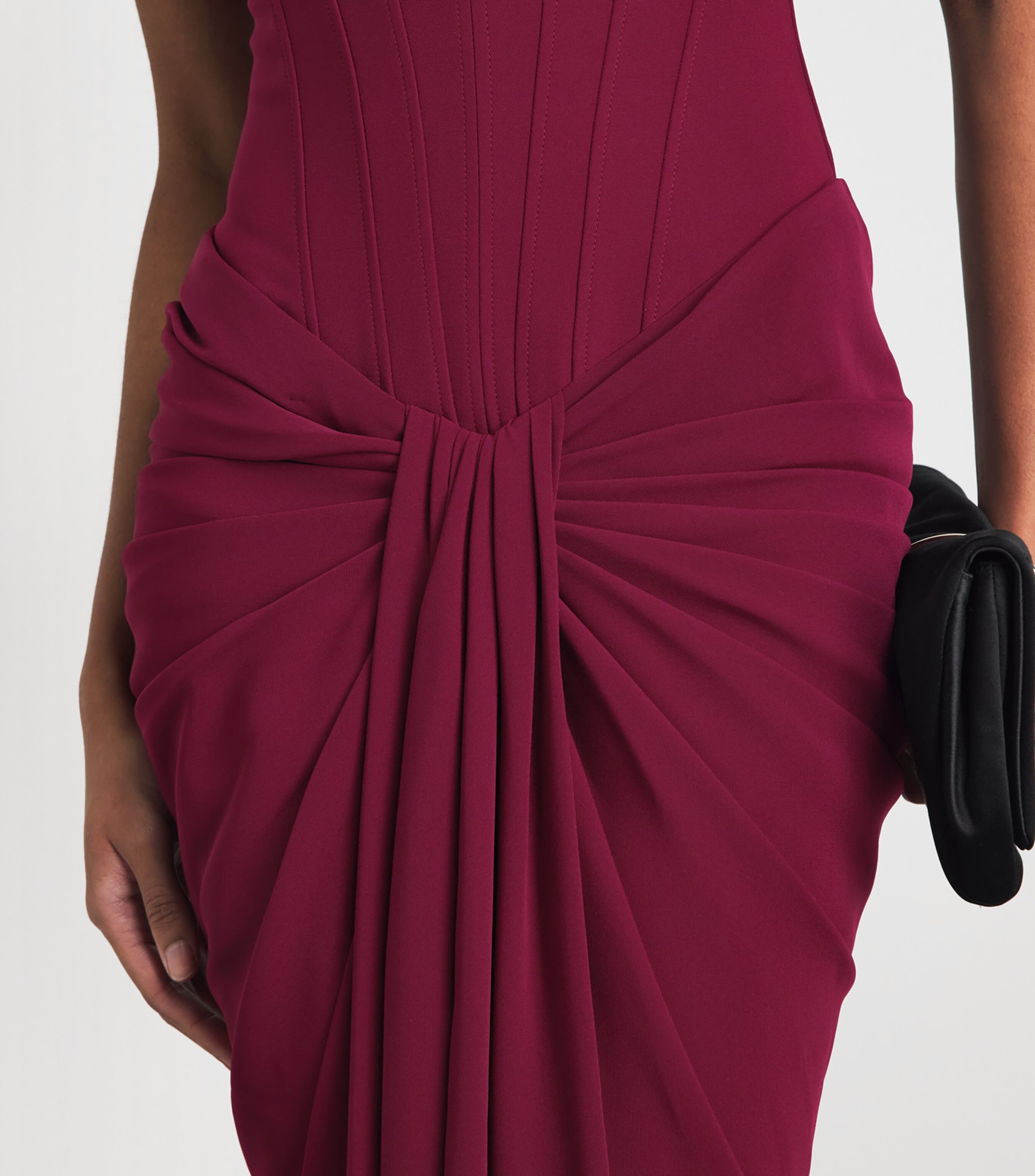 Zuhair Murad Womens Cady Strapless Gown Purple Potion Image 3