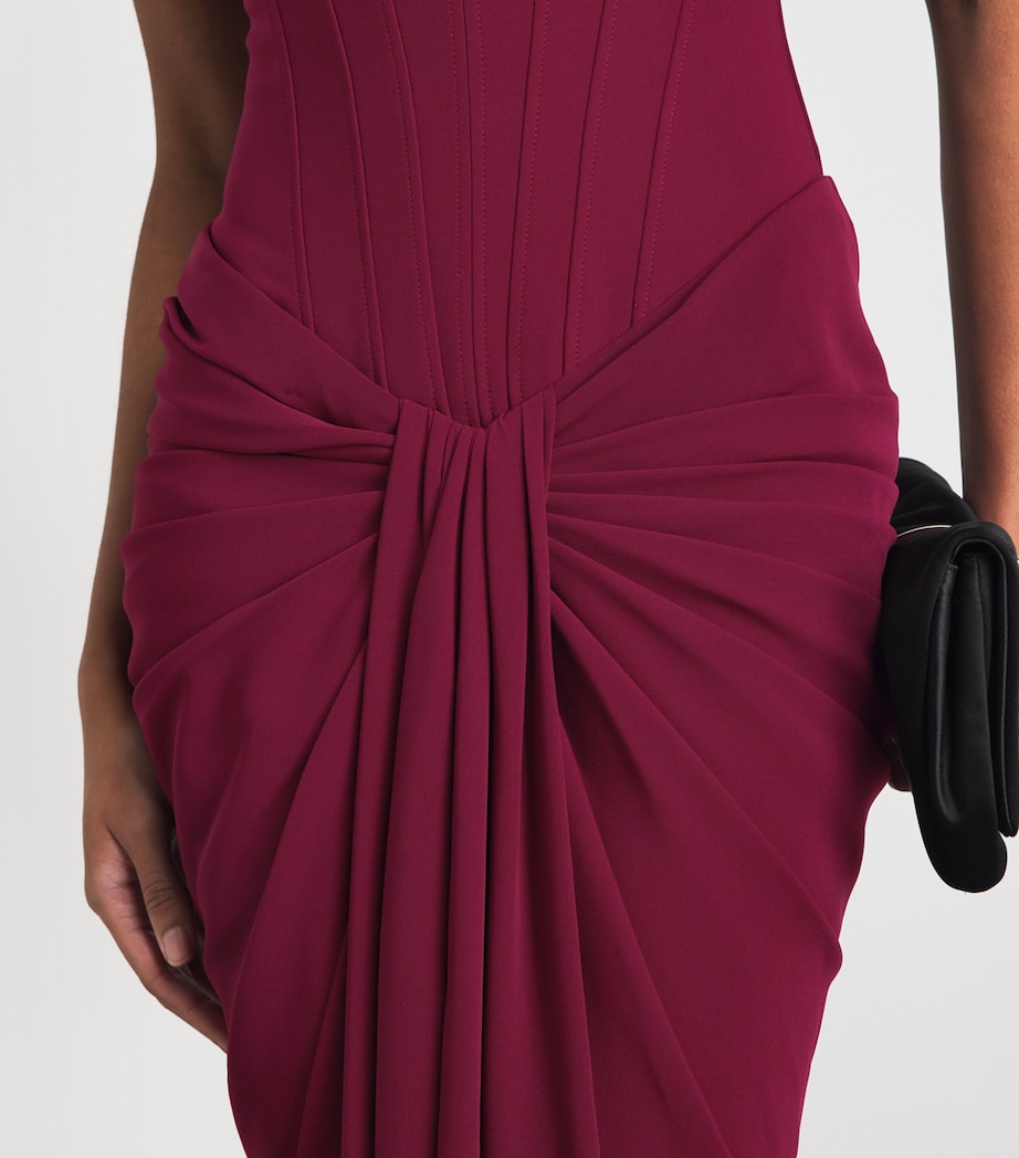 Zuhair Murad Womens Cady Strapless Gown Purple Potion Image 3