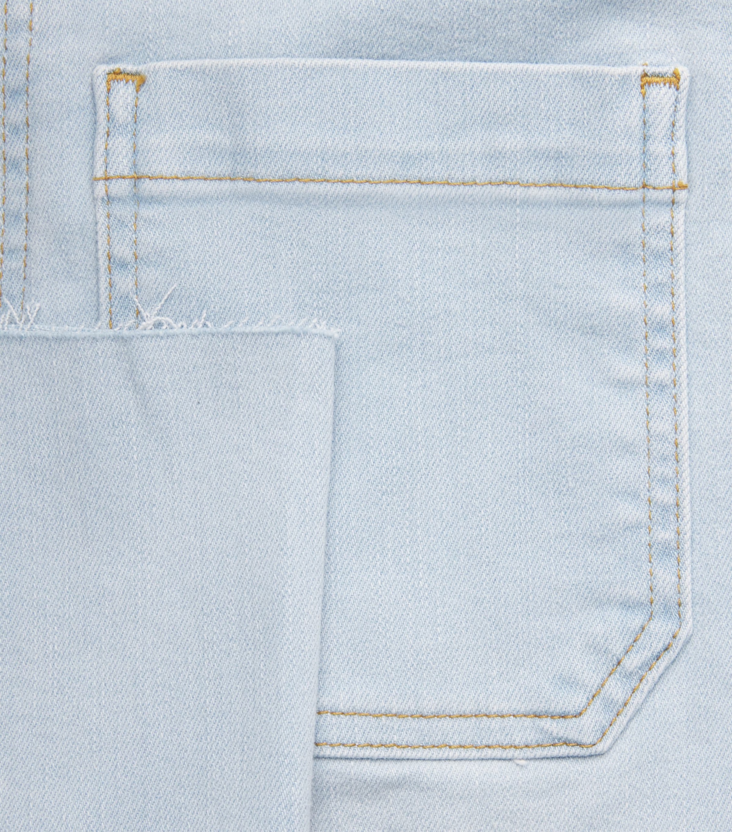 FRAME Womens The Anchor Wide-Leg Jeans Float Raw Fray Image 5