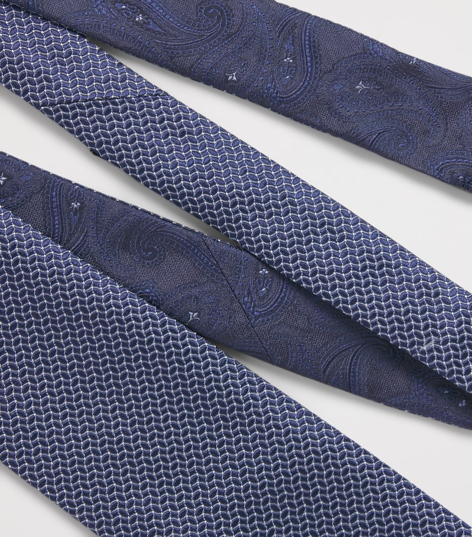 Corneliani Silk Jacquard Tie Blue Image 5