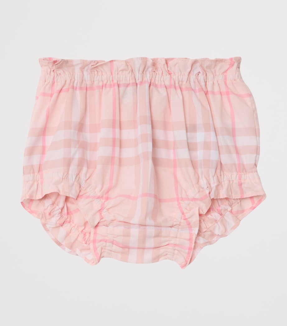 Cotton Check Dress and Bloomers Set (1-18 Months) ICE PINK IP CHECK Image 4
