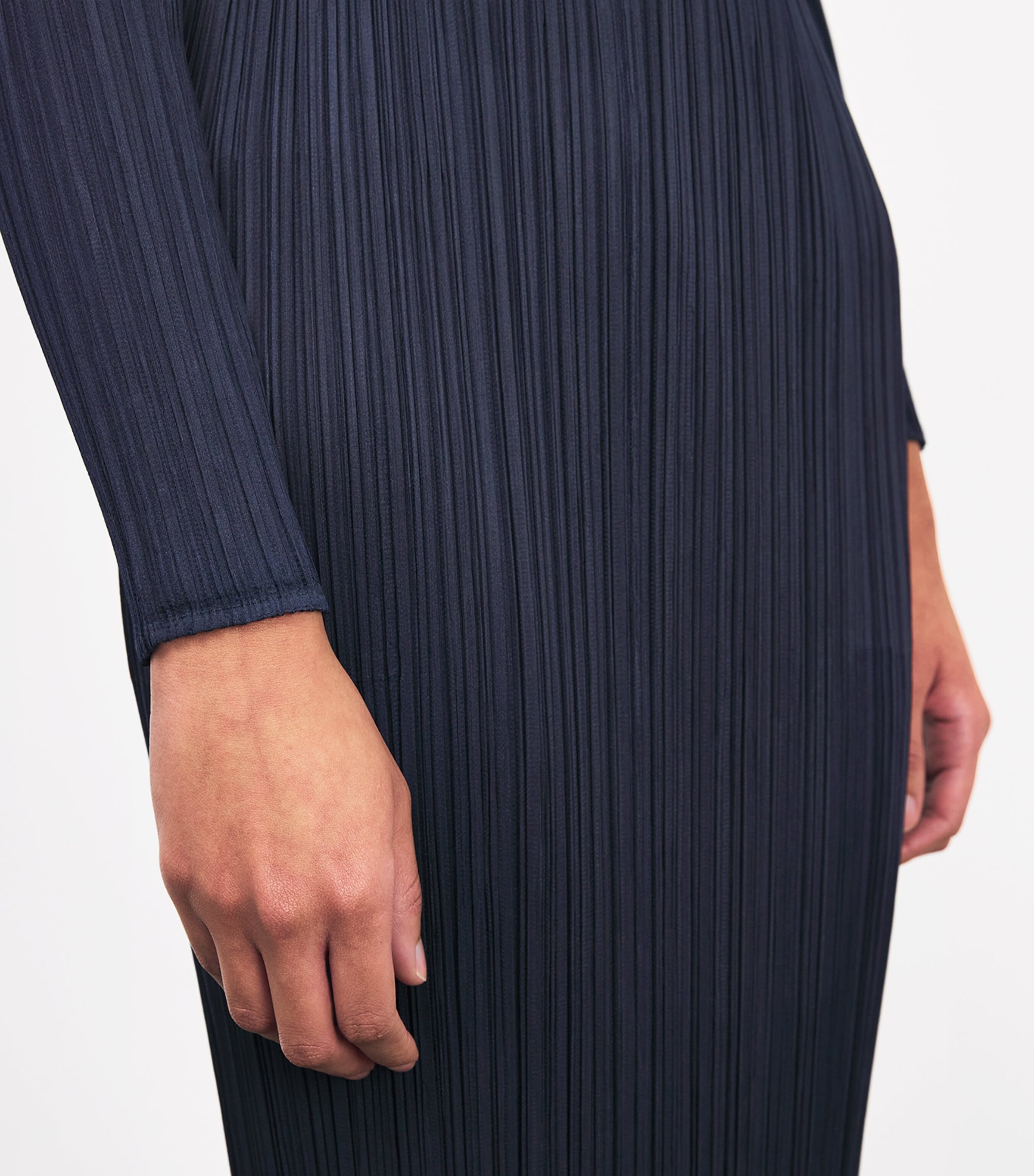 Pleats Please Issey Miyake Navy New Colorful Basics 4 Midi Skirt