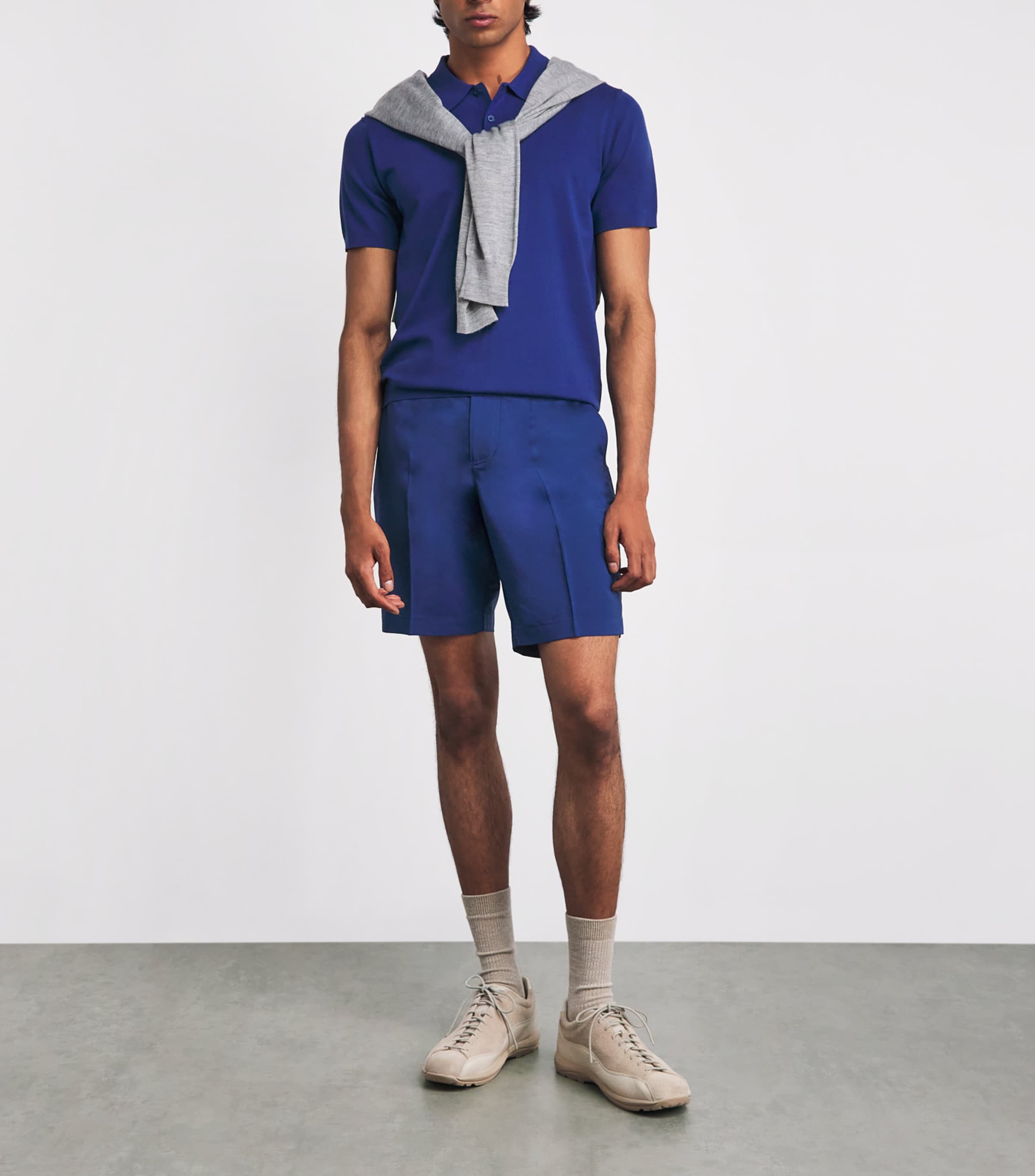 J Lindeberg Mens Mitch Straight Shorts Estate Blue Image 2