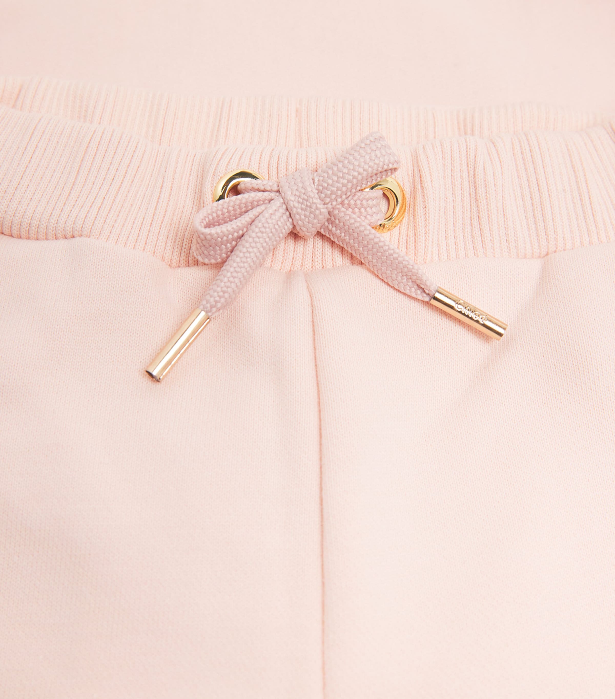 Chloé Kids Logo Straight Sweatpants (6-36 Months) Pink Image 3