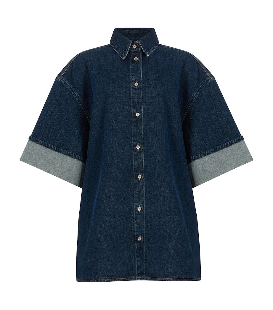 Short-Sleeve Nina Denim Overshirt U71BM RADAR Image 1