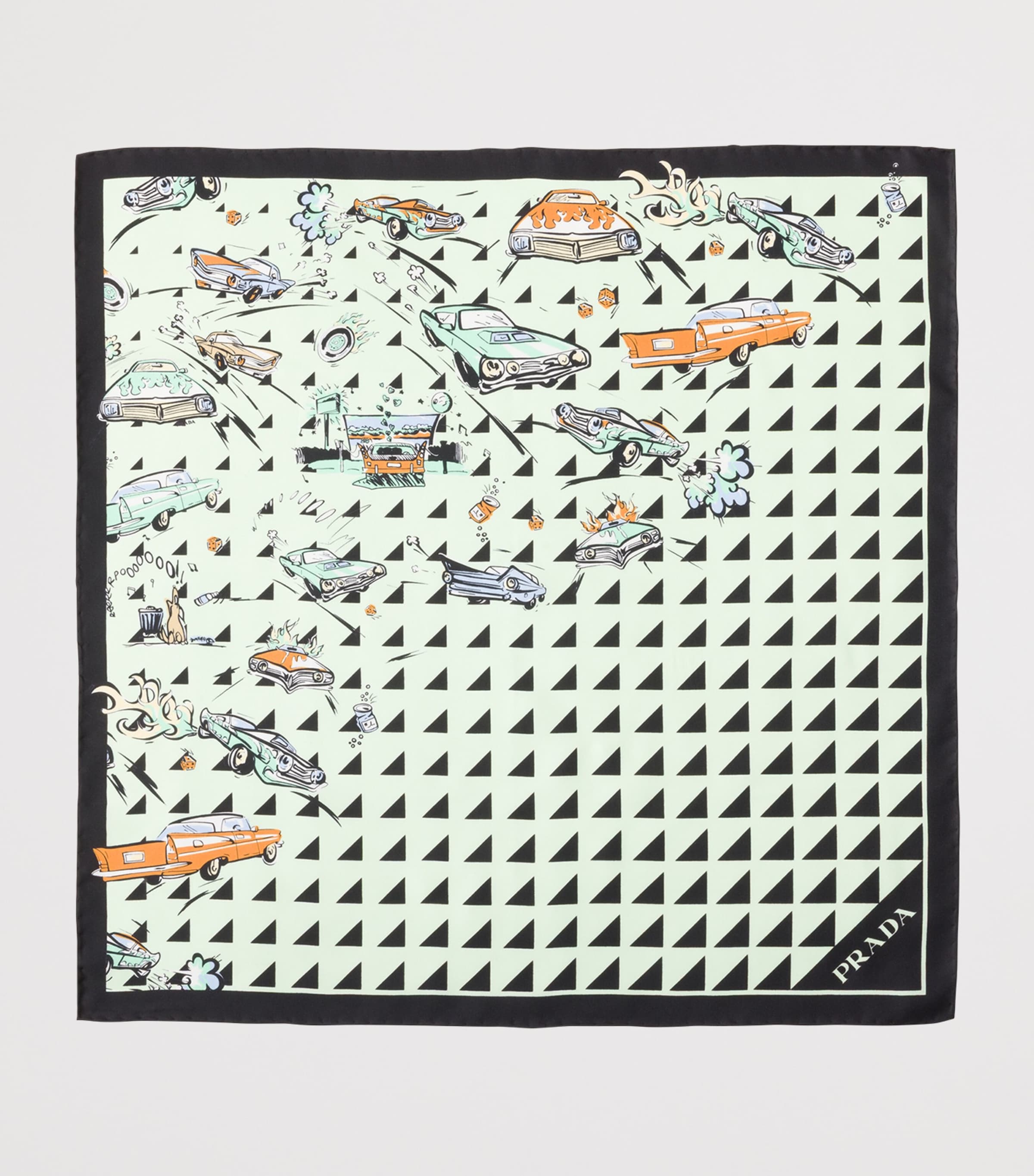 Prada Silk Twill Printed Scarf Image 3