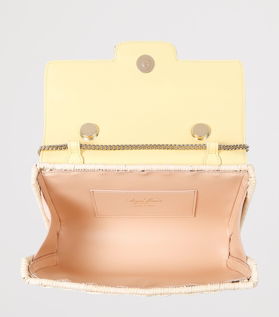Roger Vivier Mini Rattan Top-Handle Bag Beige Oth Image 3