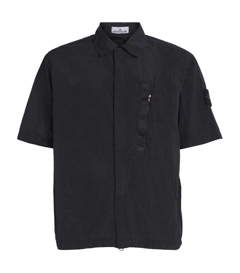 Stone Island Mens Nylon Zip-Up T-Shirt Image 1