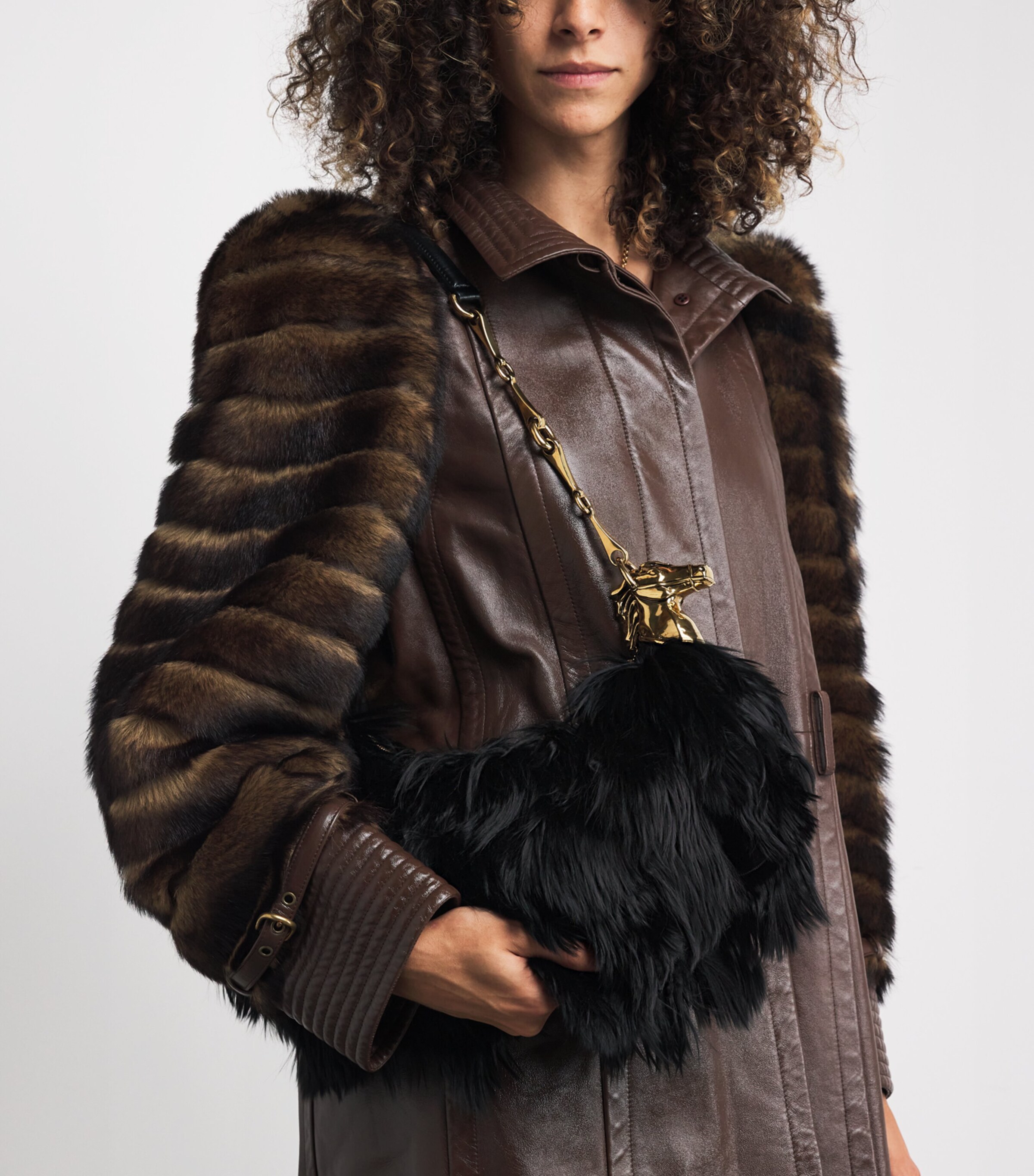 Feather Shoulder Bag BLACK Image 5