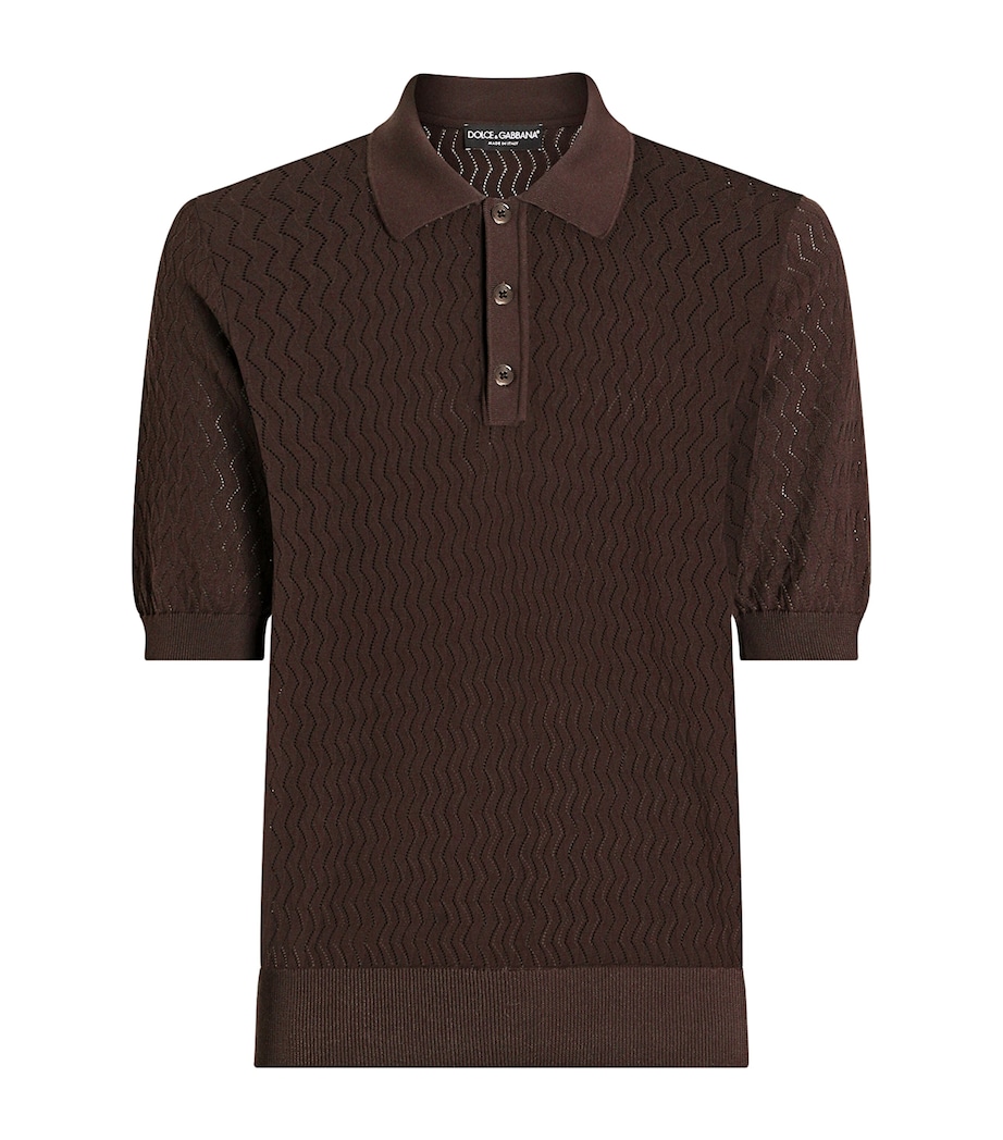 Cotton Polo Shirt M3977-BROWN Image 1
