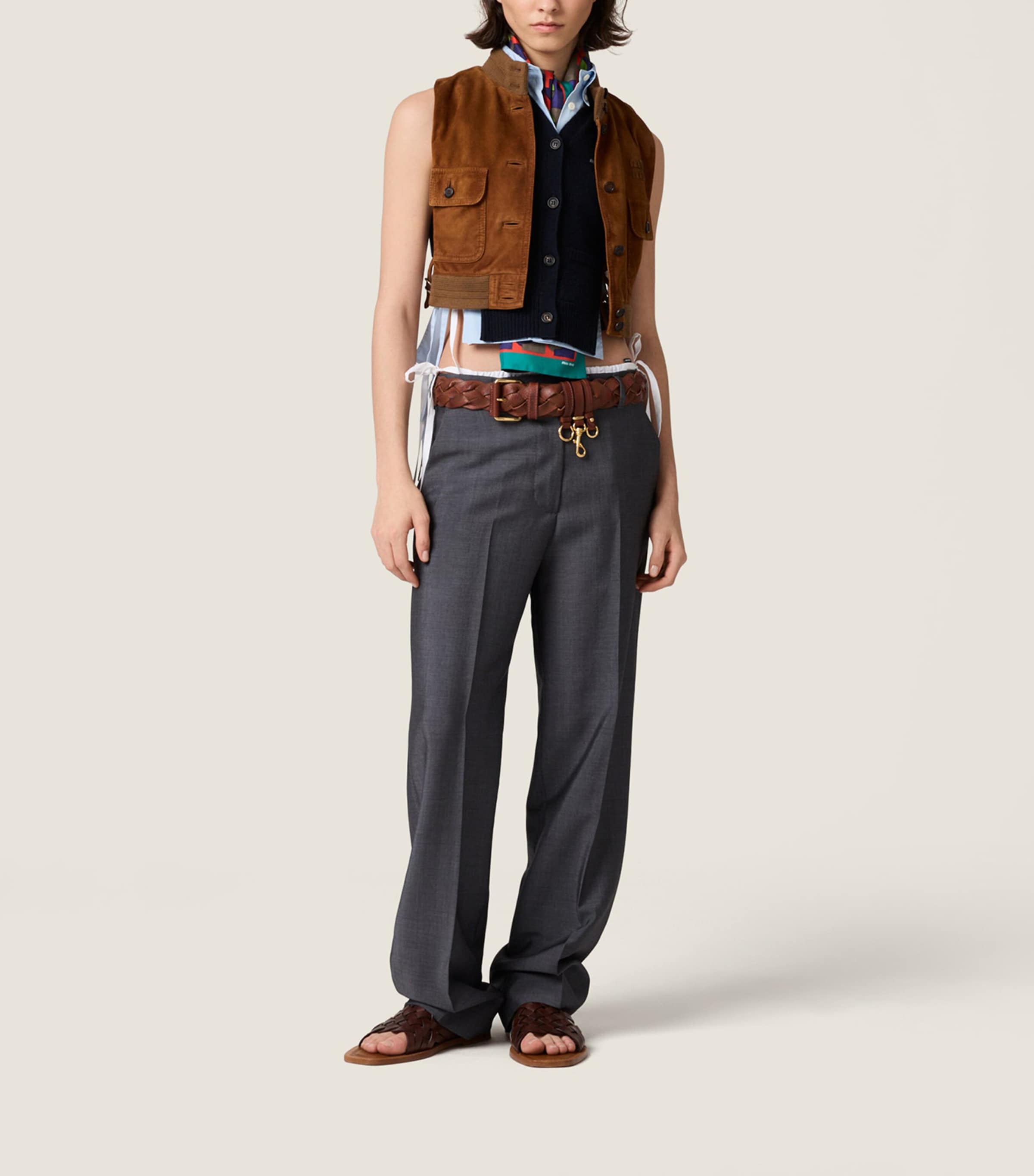 Miu Miu Womens Cashmere Cardigan Vest Image 2
