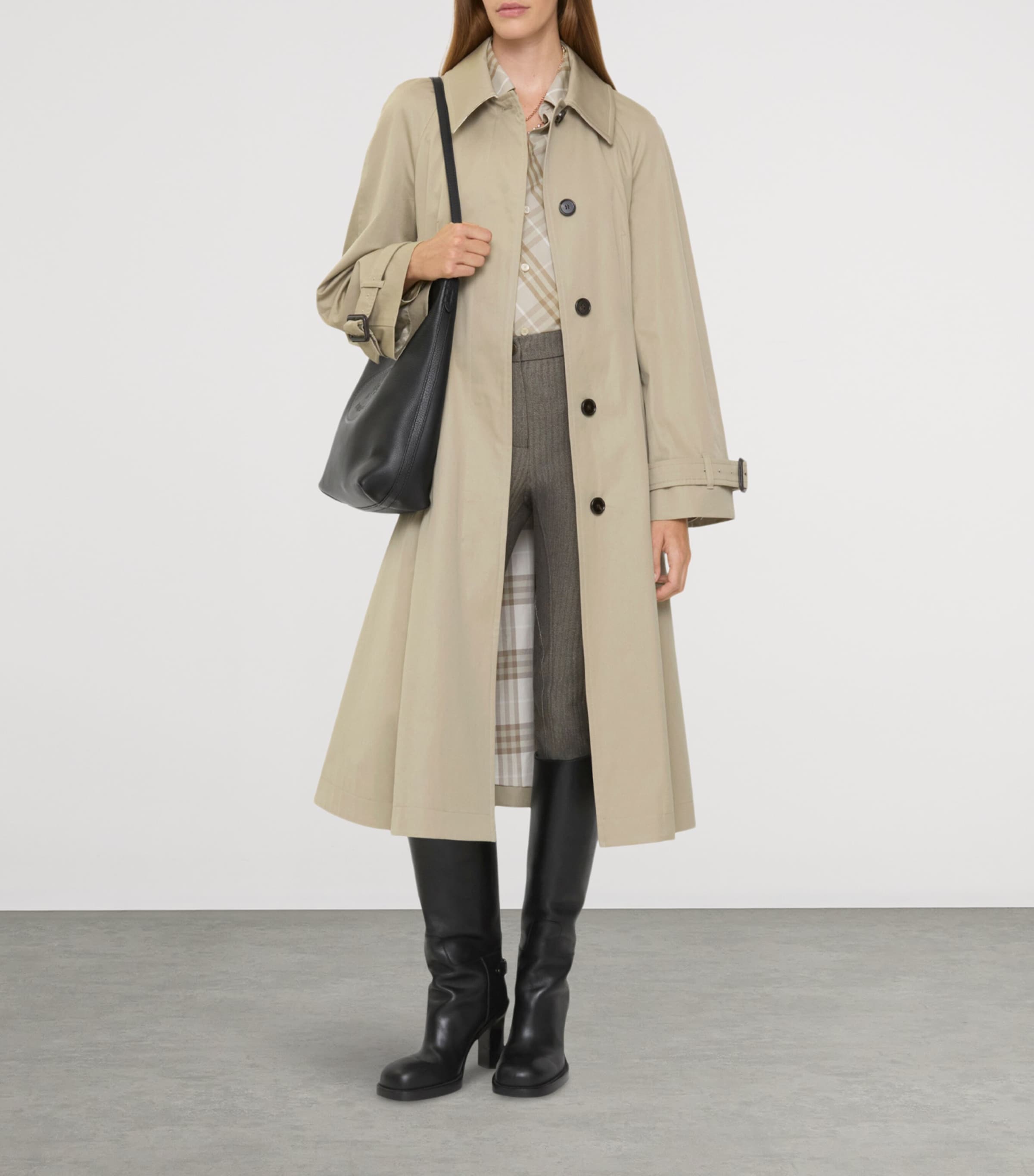 Gabardine Ellingham Long Car Coat QUILL Image 3