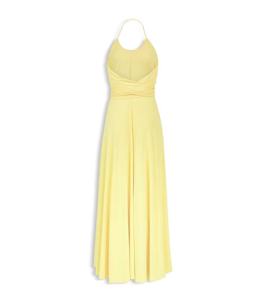Alaïa Womens Draped Jersey Halterneck Maxi Dress Beige Jewelry Image 2
