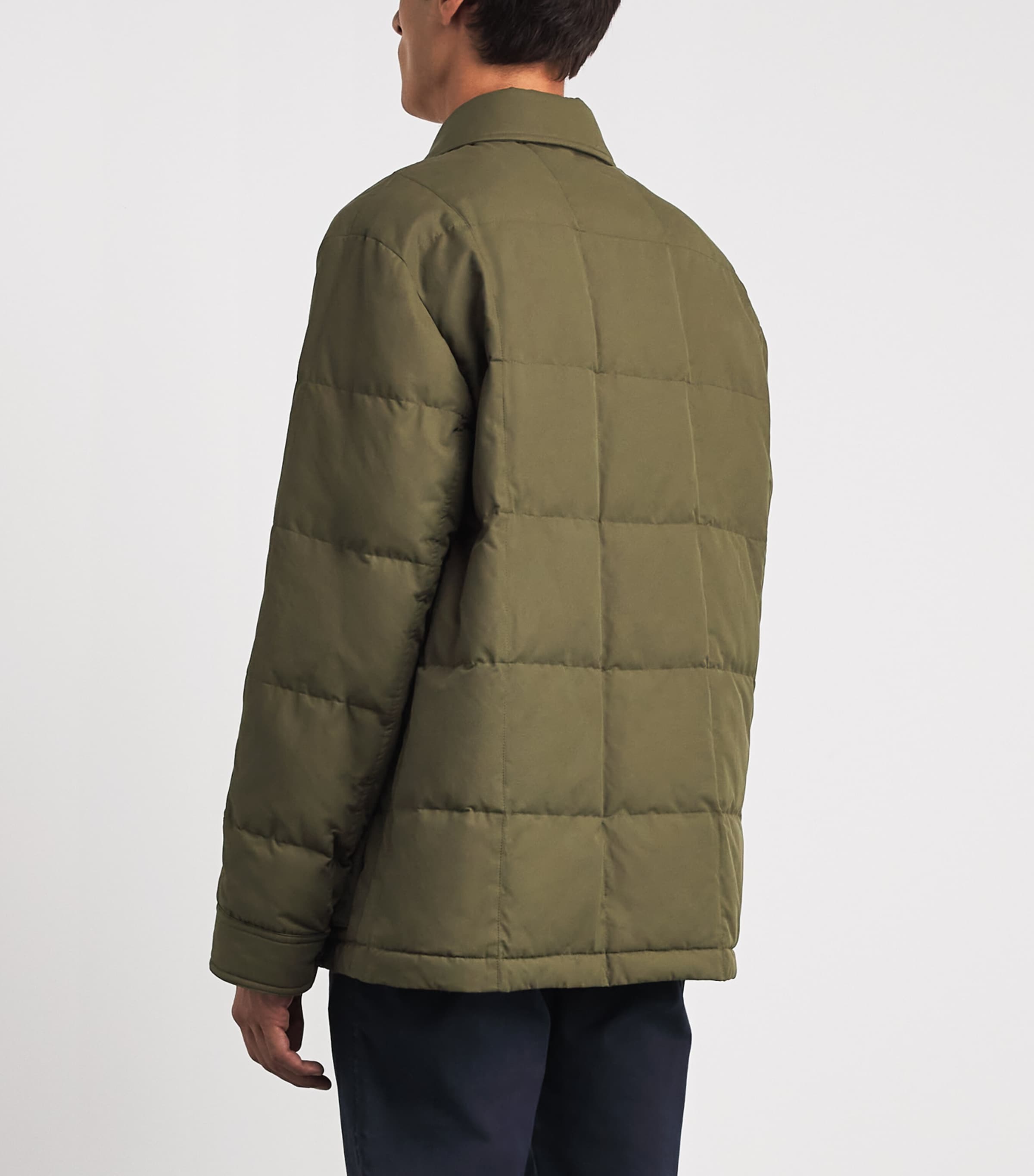 Purdey Mens Cotton-Blend Snowden Quilted Jacket Military Image 5