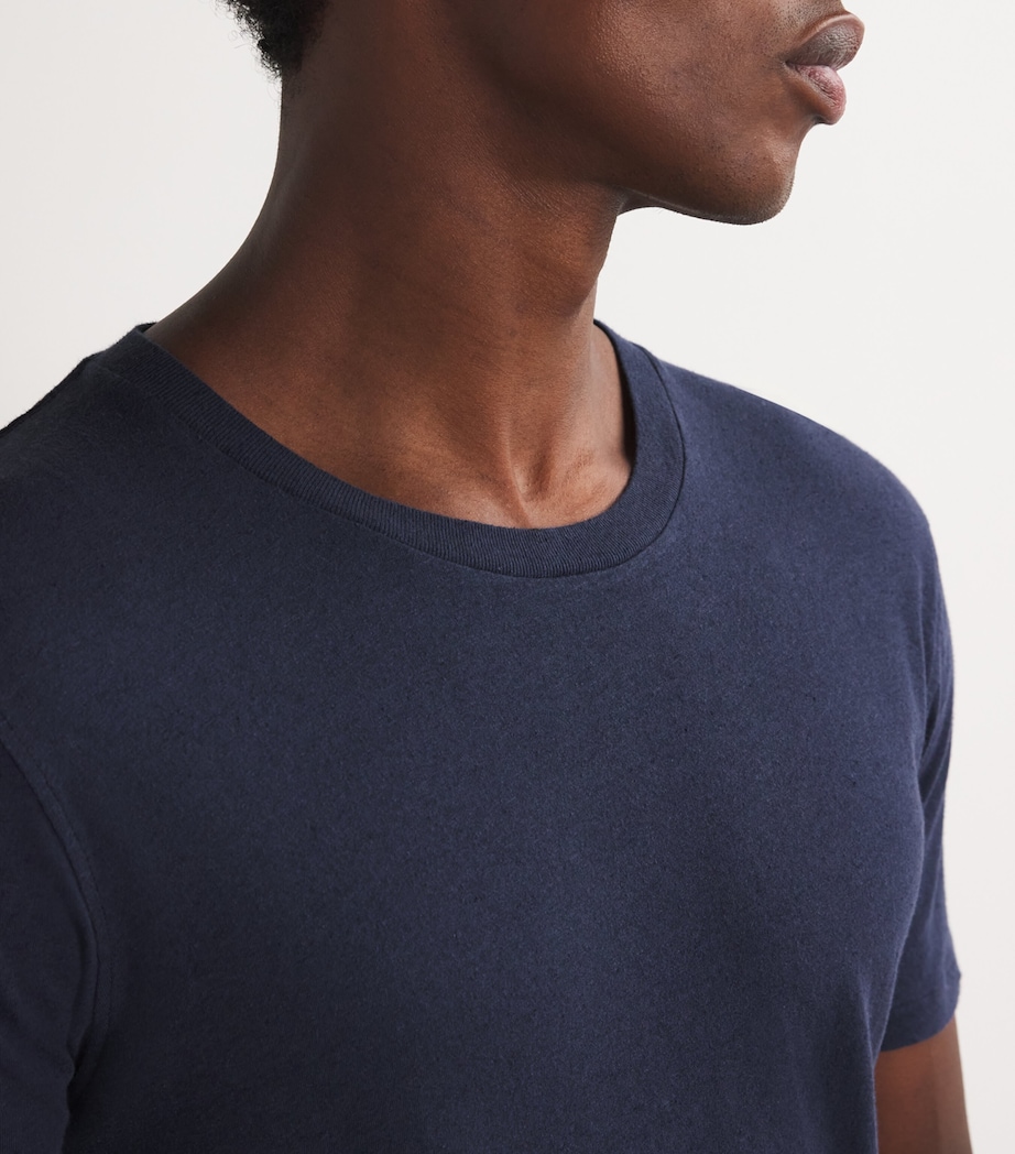 Cotton-Linen T-Shirt MIDNIGHT BLUE Image 11