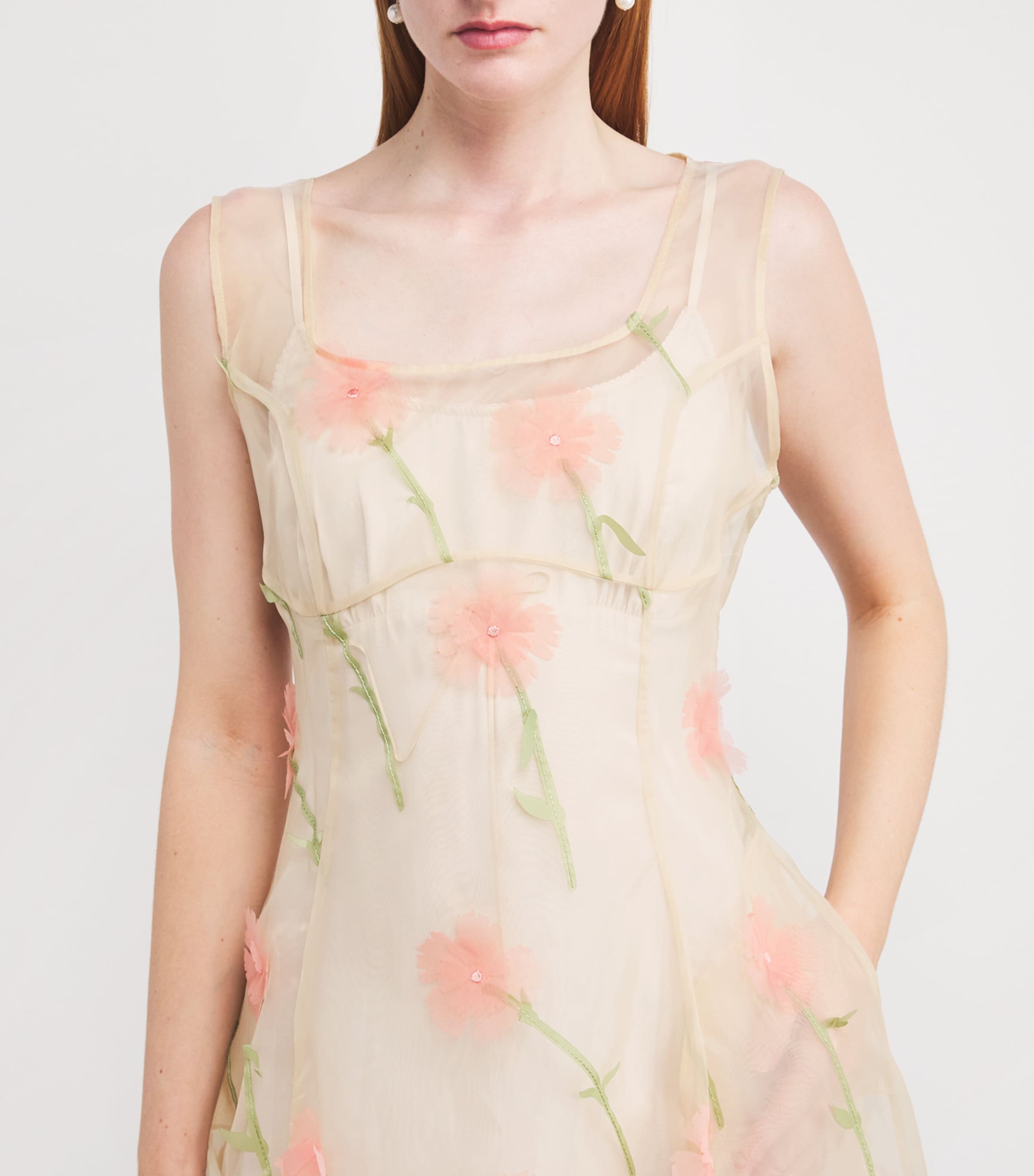 【SIMONE ROCHA】カーネーションオーガンザミディドレス Simone Rocha Organza Sculpted Carnation Midi Dress | Harrods AE