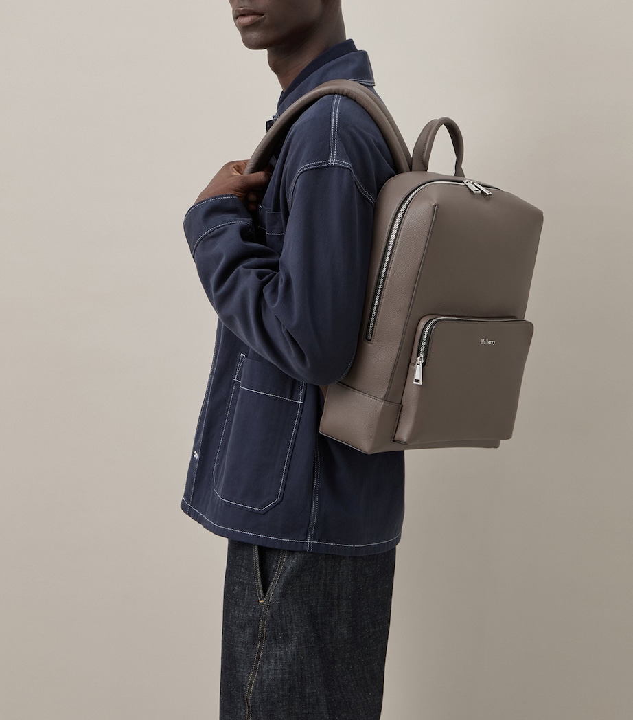 Leather Farringdon Backpack TAUPE BROWN Image 5