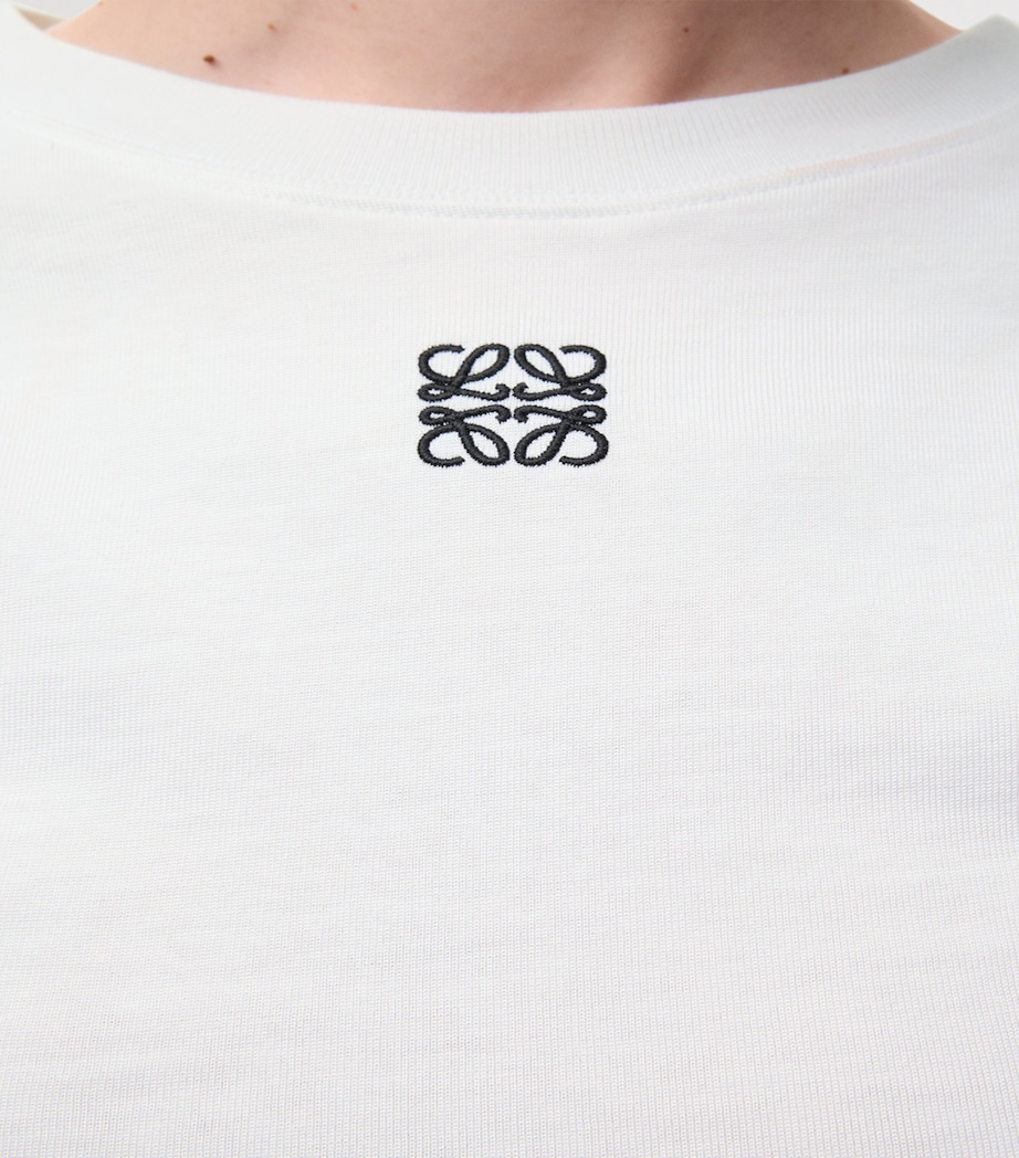 LOEWE Womens Anagram Logo T-Shirt White Image 5