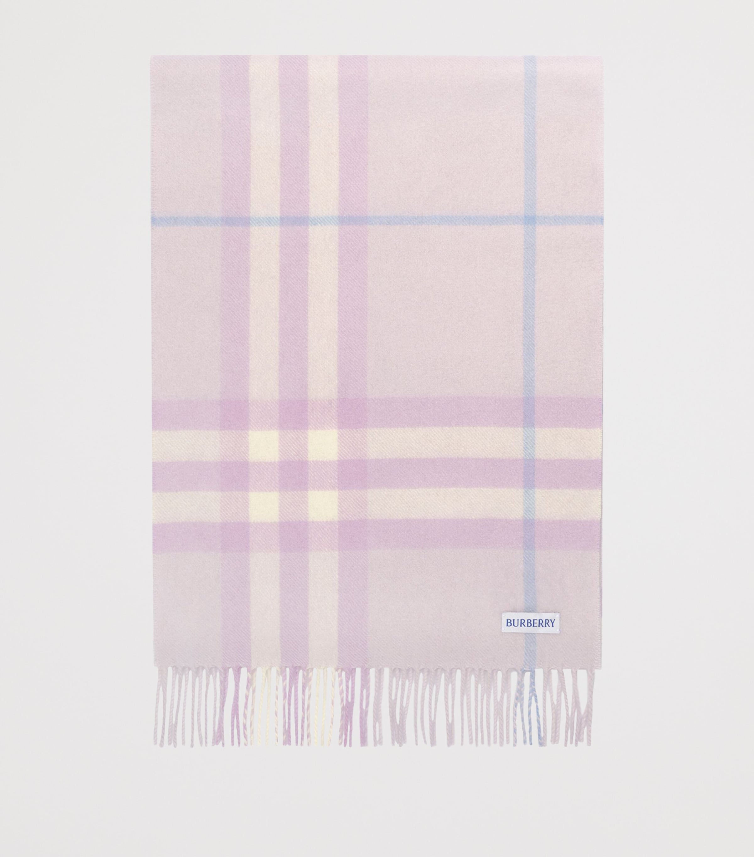 Burberry Cashmere Check Scarf Powder Purple Image 4